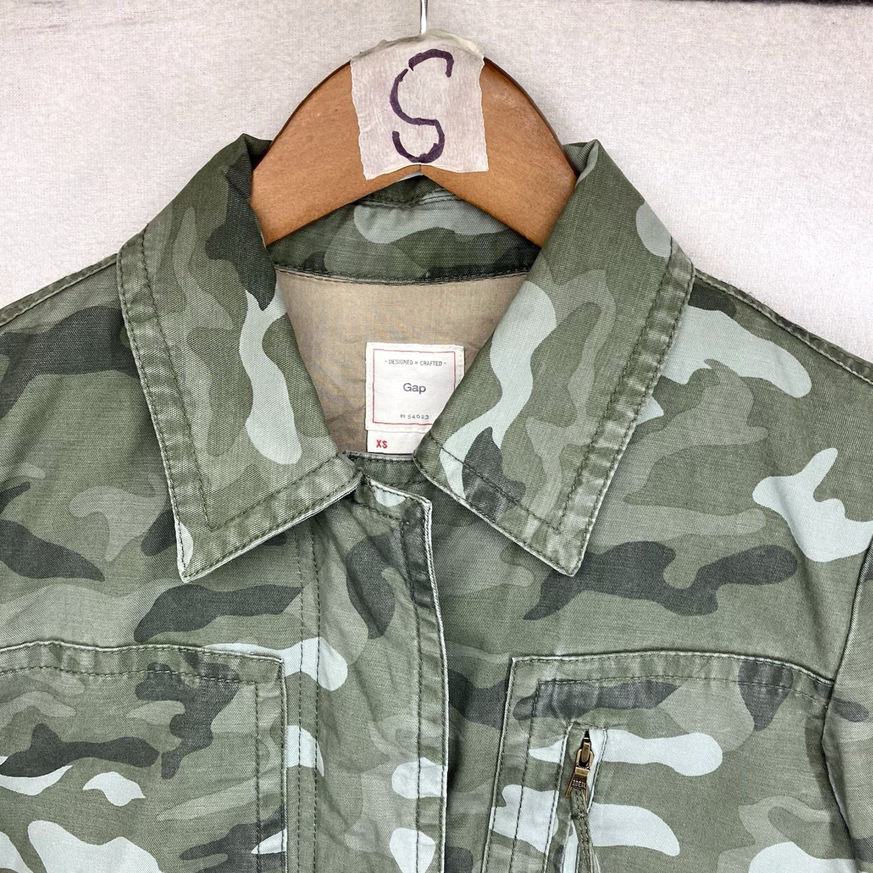Gap Vintage Gap Camouflage Utility Jacket Women’s XS Military Style Streetwear Short Cotton Green Zipper Snap 90s Fall Spring Urban Size XS / US 0-2 / IT 36-38 - 5 Thumbnail