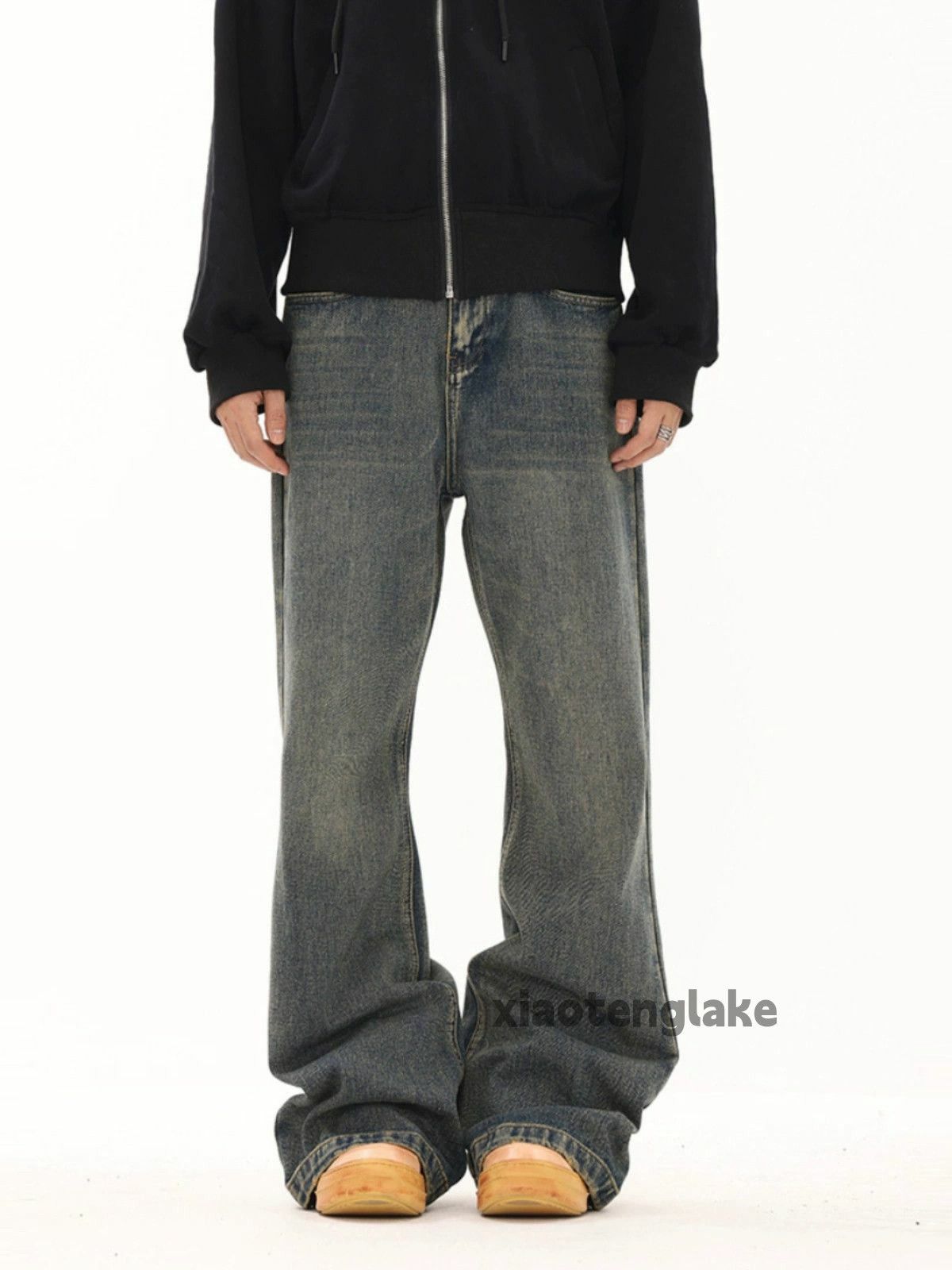 Jean × Vintage washed faded y2k baggy bootcut flared yuppie jeans Size US 30 / EU 46 - 5 Thumbnail