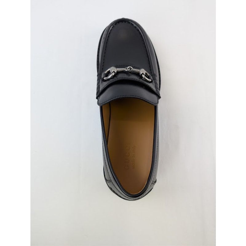 Gucci o1rshd1 Leather Taemin Moccasin Horsebit Loafer Boots Nero Size US 10.5 / EU 43-44 - 18 Thumbnail