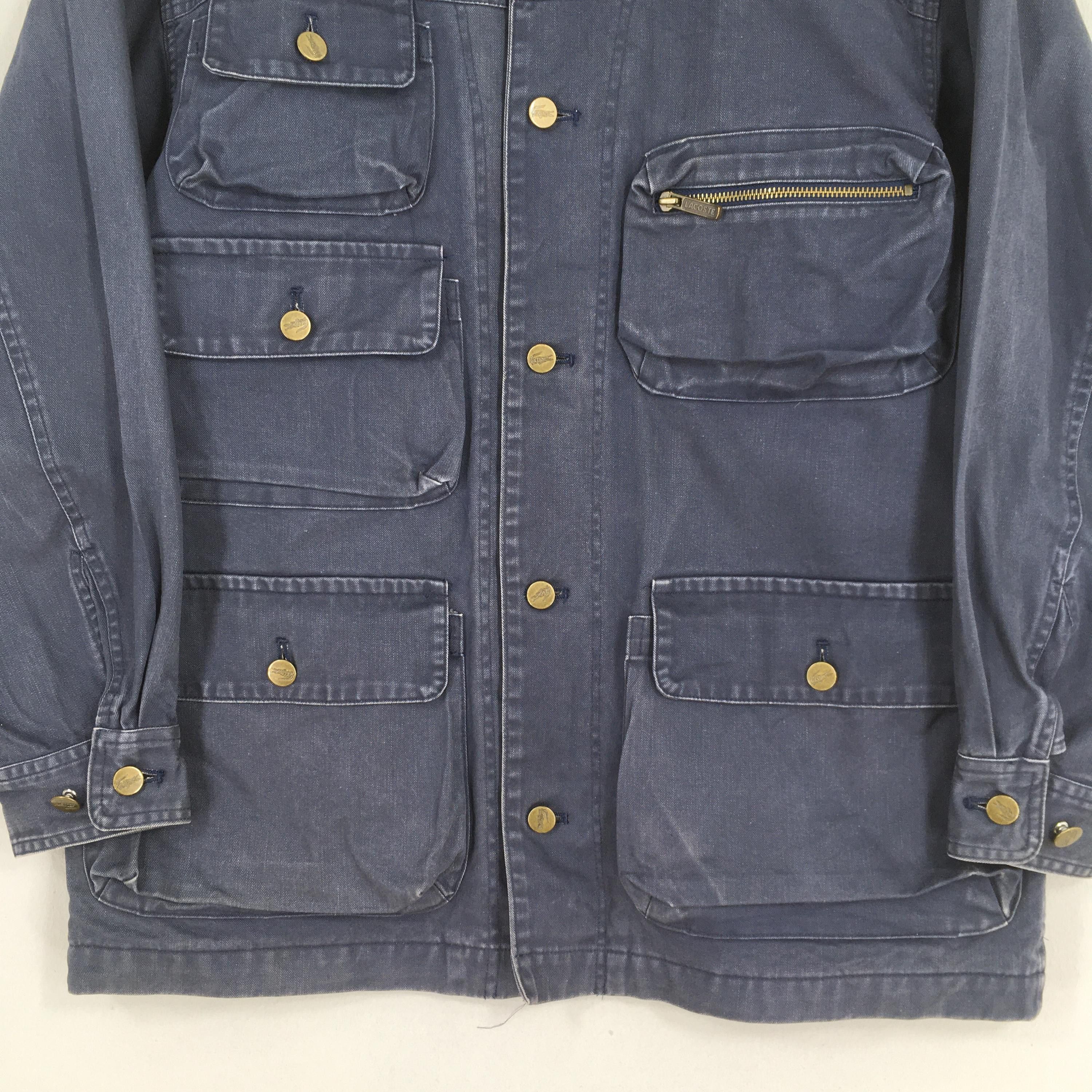Lacoste Vintage 90s Lacoste Denim Workers Jacket Large Size US L / EU 52-54 / 3 - 3 Thumbnail