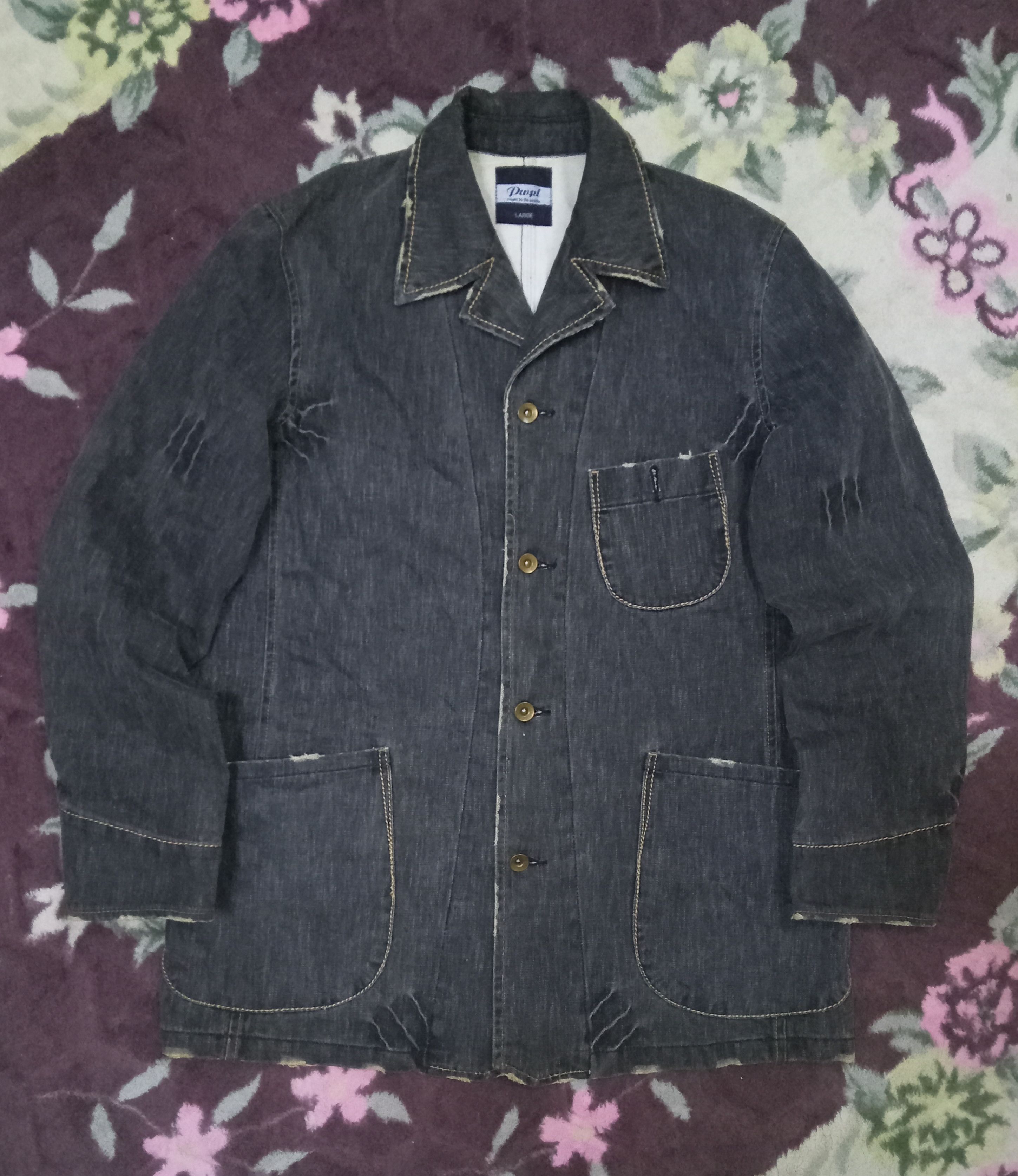 Japanese Brand Power To The People PWPL Denim Jacket Size US L / EU 52-54 / 3 - 1 Thumbnail