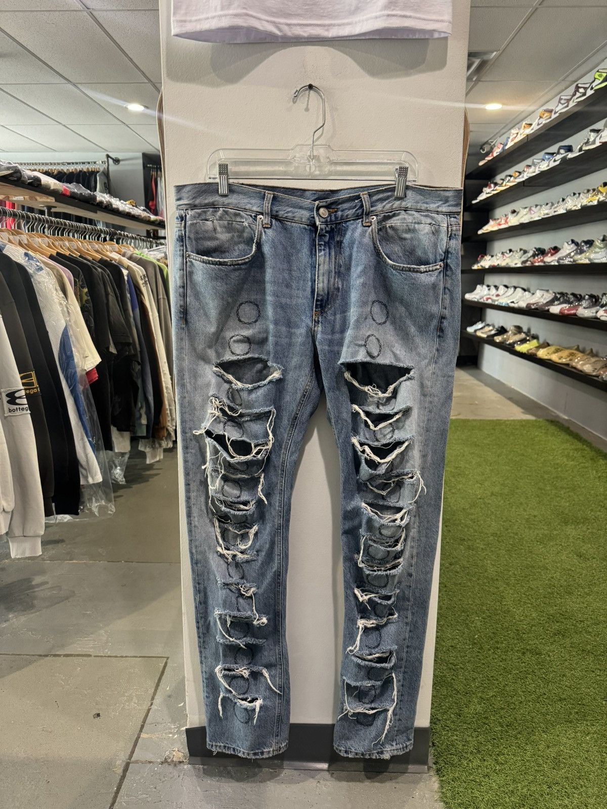 1017 ALYX 9SM 1017 Alyx 9SM Slashed Thorn Distressed Denim Jeans Size US 36 / EU 52 - 1 Thumbnail