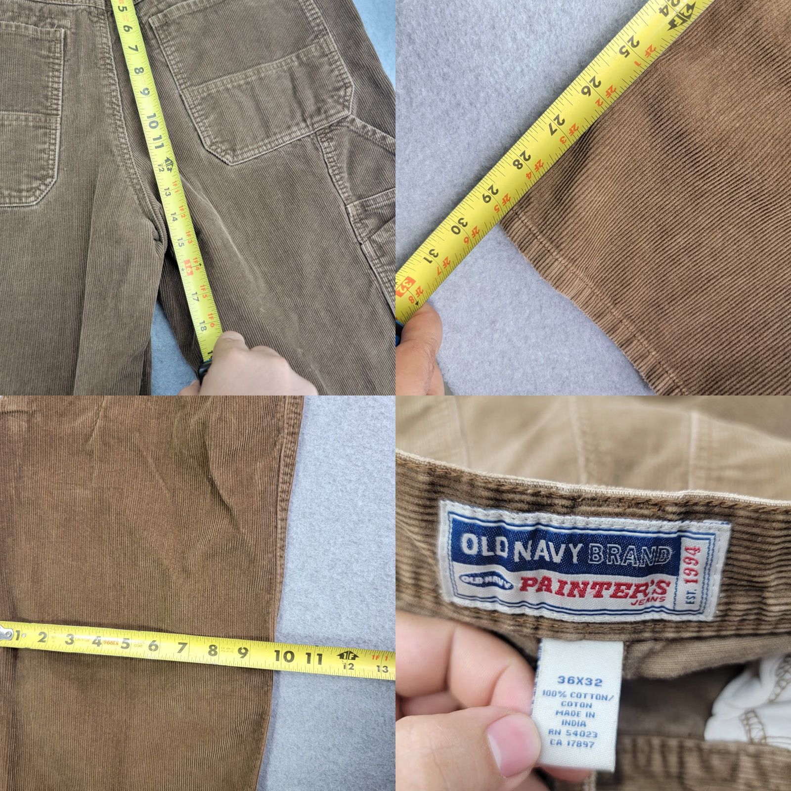 Old Navy Old Navy Carpenter Corduroy Pants Skate 36x32 Mens Pockets Brown 90s Grunge Hip Hop Streetwear Workwear Size US 36 / EU 52 - 9 Thumbnail