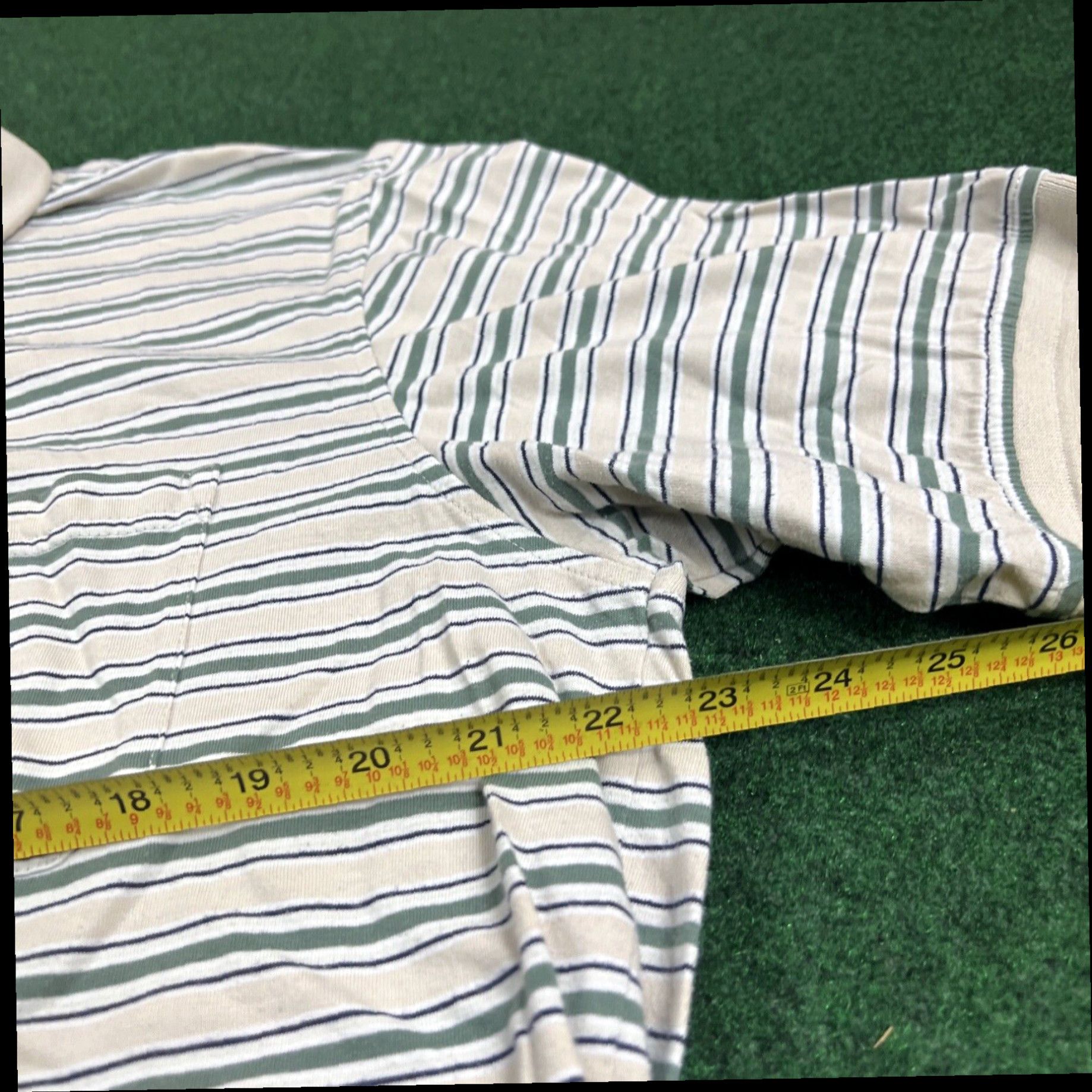 Vintage Vintage 90’s Windham Pointe Men's Golf Polo Shirt Size XL Striped Beige Green Size US XL / EU 56 / 4 - 5 Thumbnail