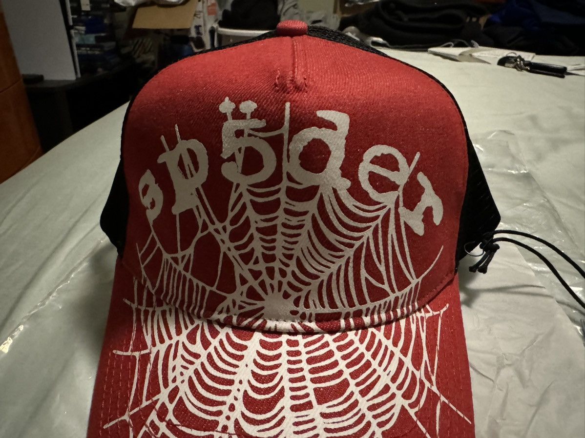 Sp5der Sp5der Denim OG Web V2 Trucker Hat Red Size ONE SIZE - 10 Thumbnail