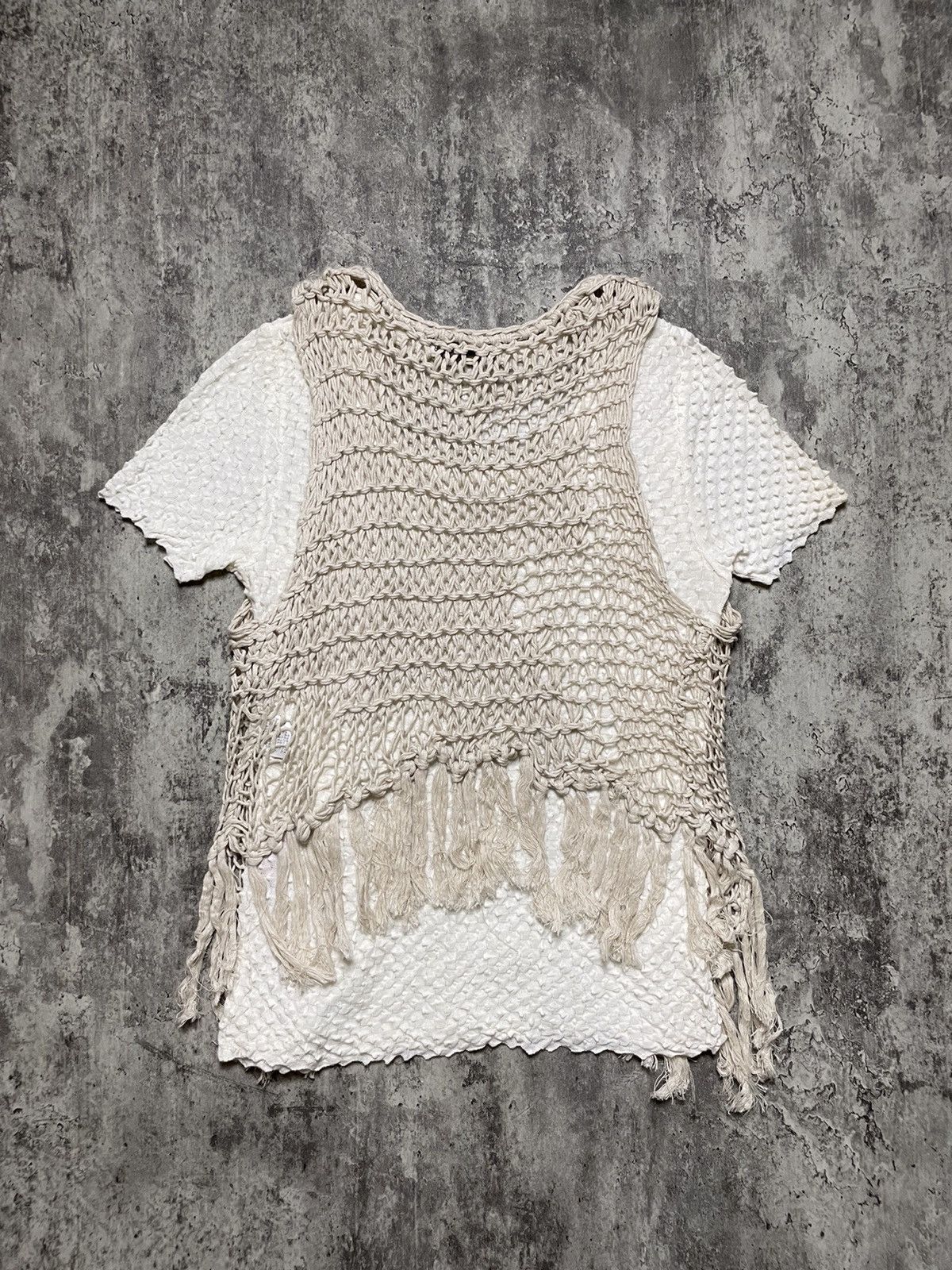 If Six Was Nine × KMRii × Le Grande Bleu (L.G.B.) 00s GOA Fish Net Knit Vest ifsixwasnine lgb kmrii style Size US S / EU 44-46 / 1 - 2 Thumbnail