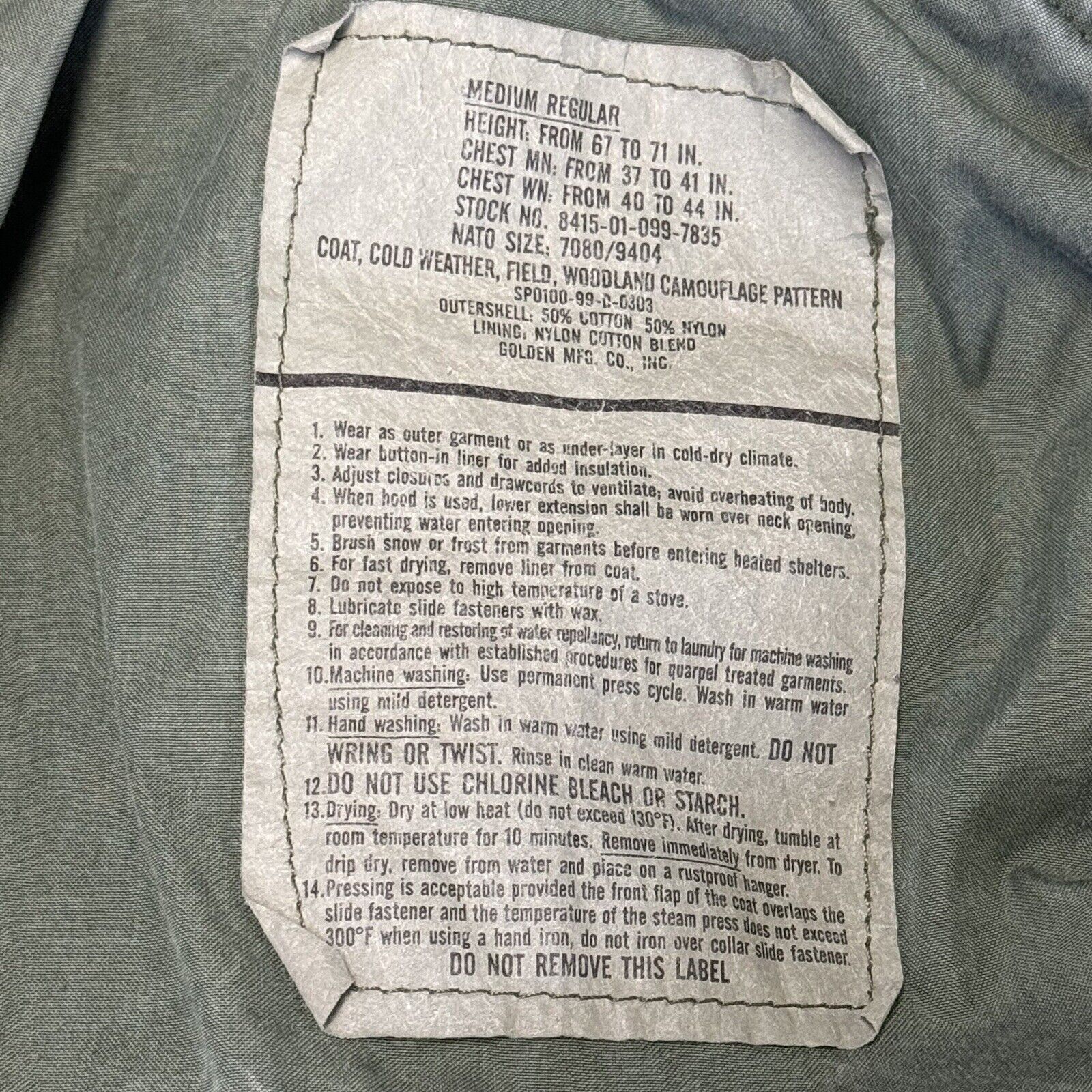 Vintage US Army Camouflage Woodland Combat Field Coat Jacket Mens Me Size US M / EU 48-50 / 2 - 5 Thumbnail