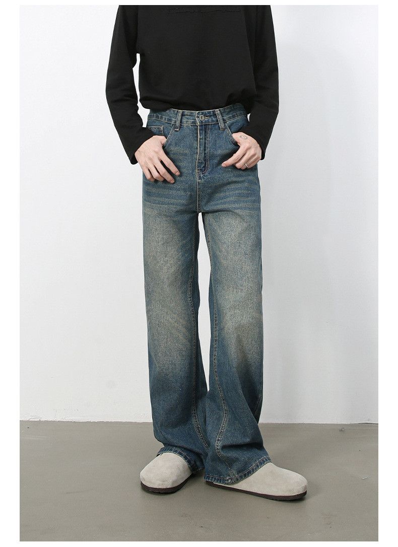 Japanese Brand × Jean Vintage blue American loose straight washed jeans y2k Size US 32 / EU 48 - 2 Thumbnail