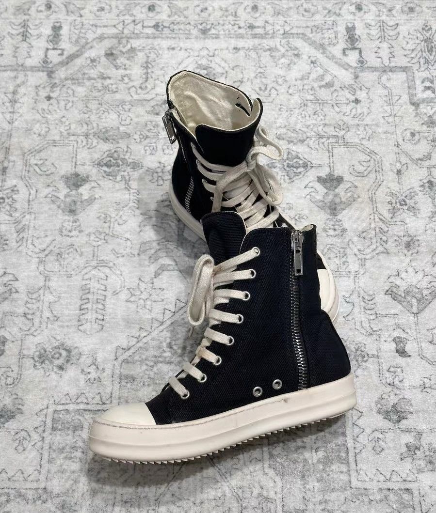 Rick Owens Drkshdw Rick Owens DRKSHDW Canvas High-Top Size US 6.5 / IT 36.5 - 6 Thumbnail