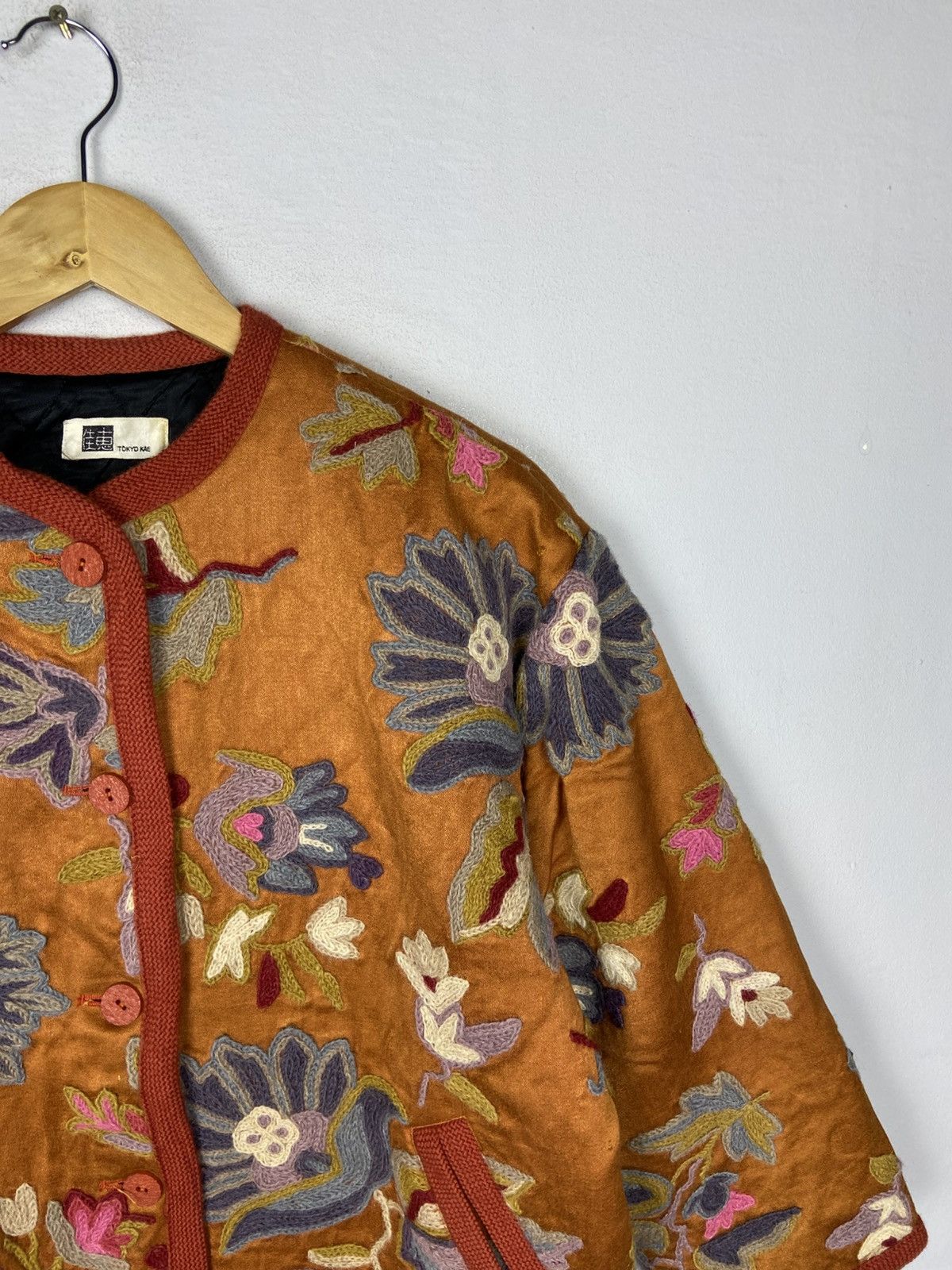 Japanese Brand VINTAGE BOHO EMBROIDERED FOLK ART ETHNUV HIPPIE Size L / US 10 / IT 46 - 4 Thumbnail