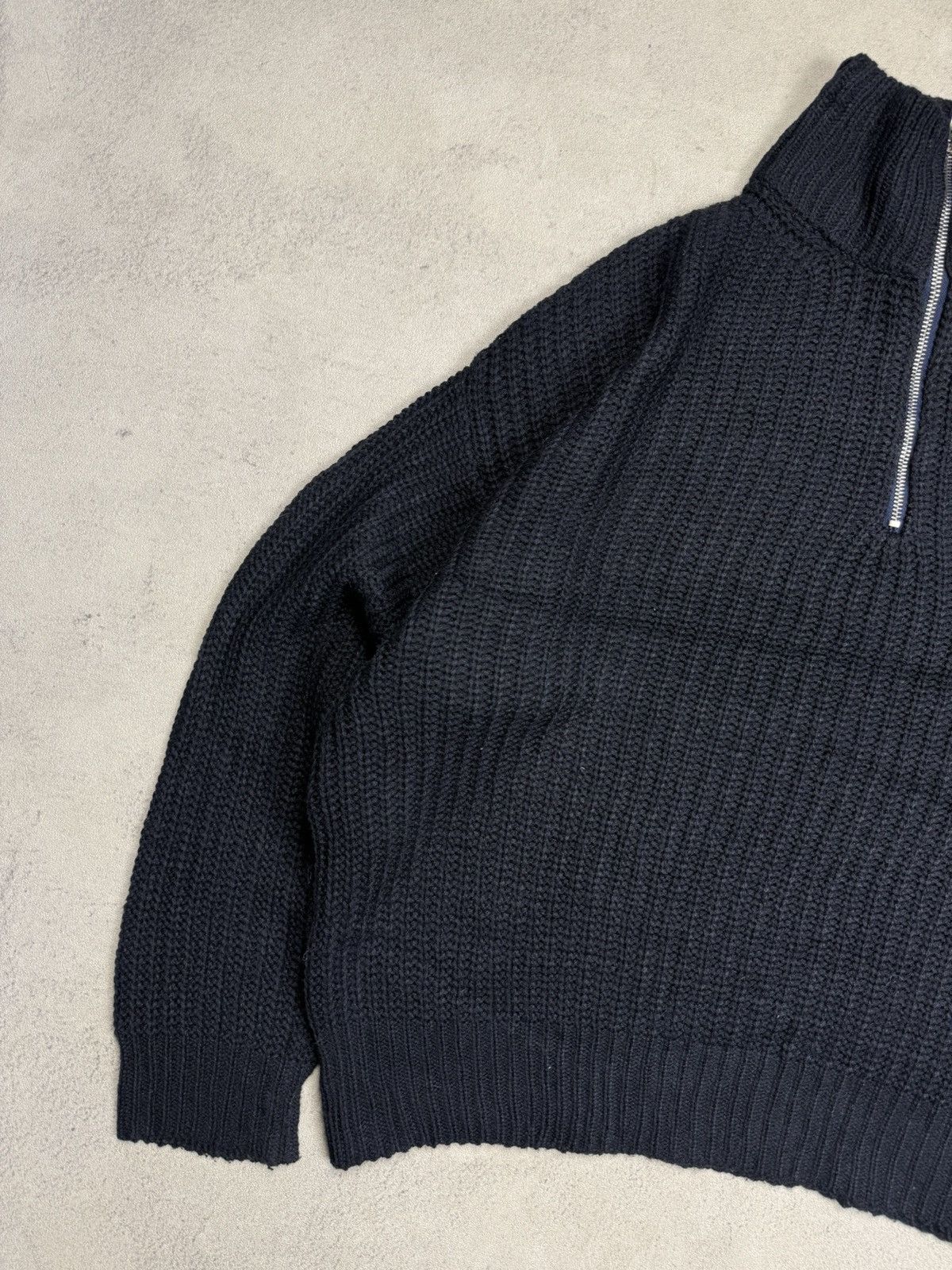Japanese Brand Trillion Knit Half Zip Sweater Boxy Fit Size US M / EU 48-50 / 2 - 4 Thumbnail