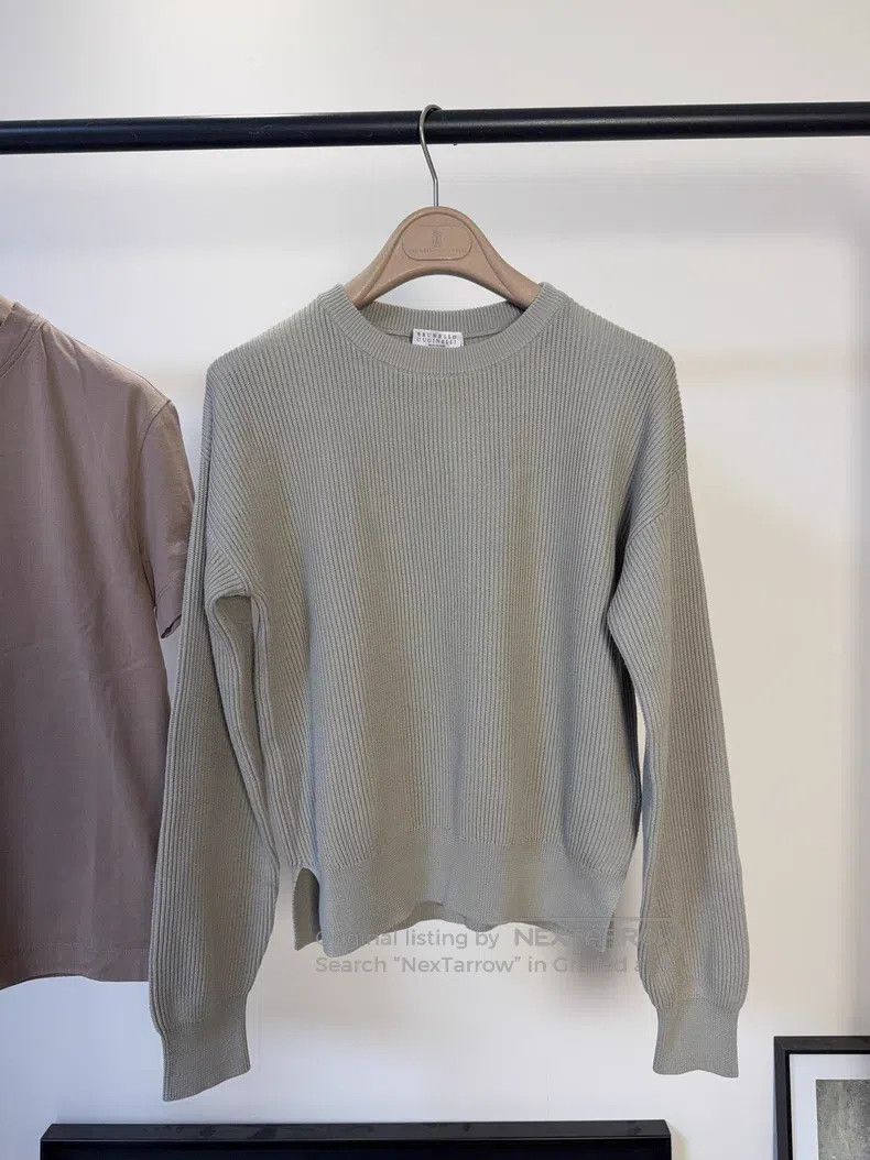 Brunello Cucinelli Brunello Cucinelli Cotton knit sweater Size M / US 6-8 / IT 42-44 - 1 Thumbnail