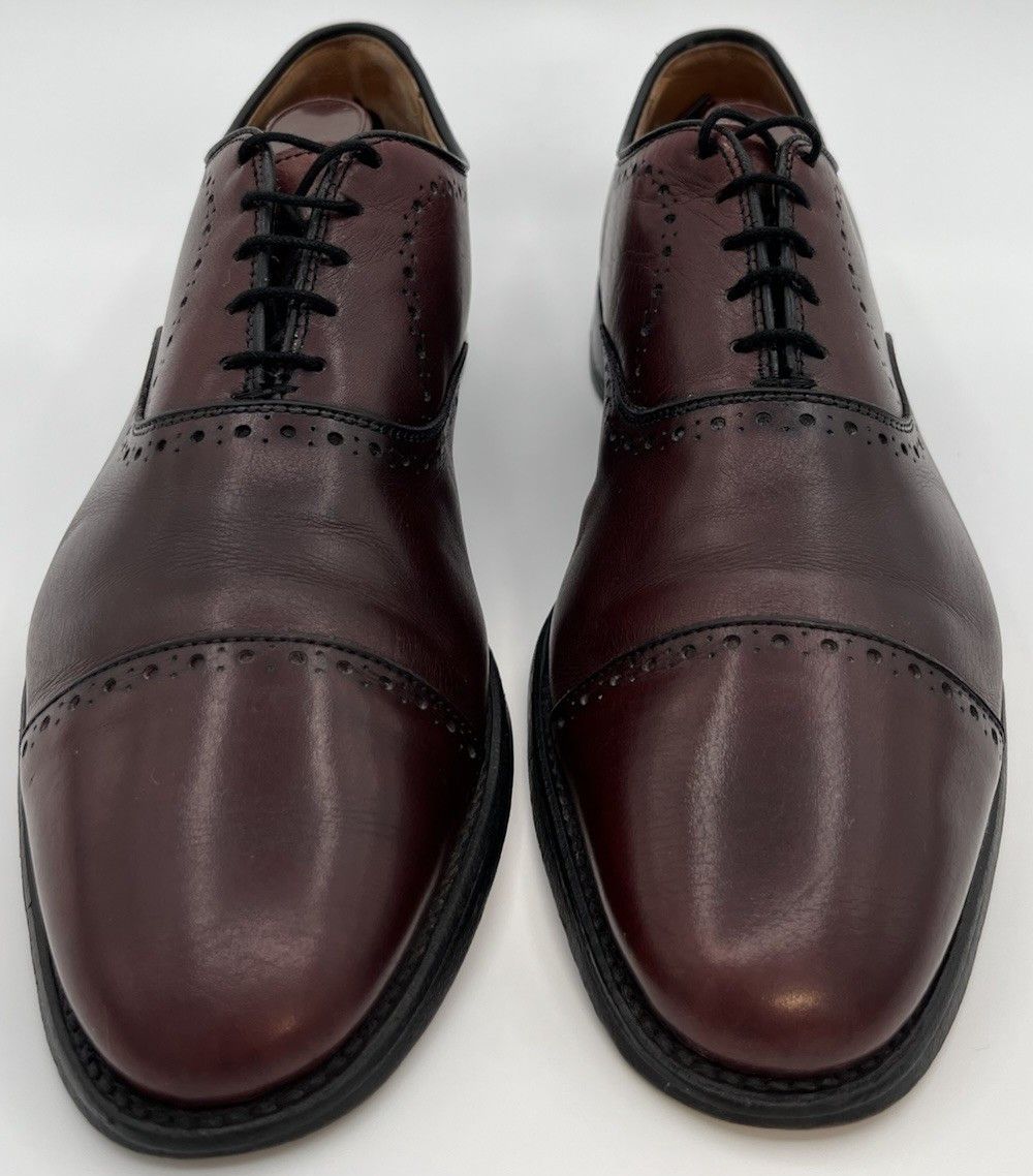 Allen Edmonds Allen Edmonds HALE Size 9C Burgundy Oxfords Leather Cap Toe Size US 9 / EU 42 - 1 Thumbnail
