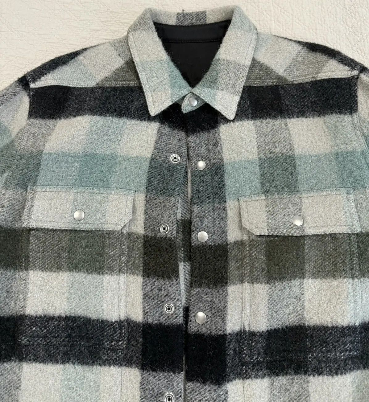 Rick Owens STROBE FW22 ALPACA OUTERSHIRT Size US L / EU 52-54 / 3 - 3 Thumbnail