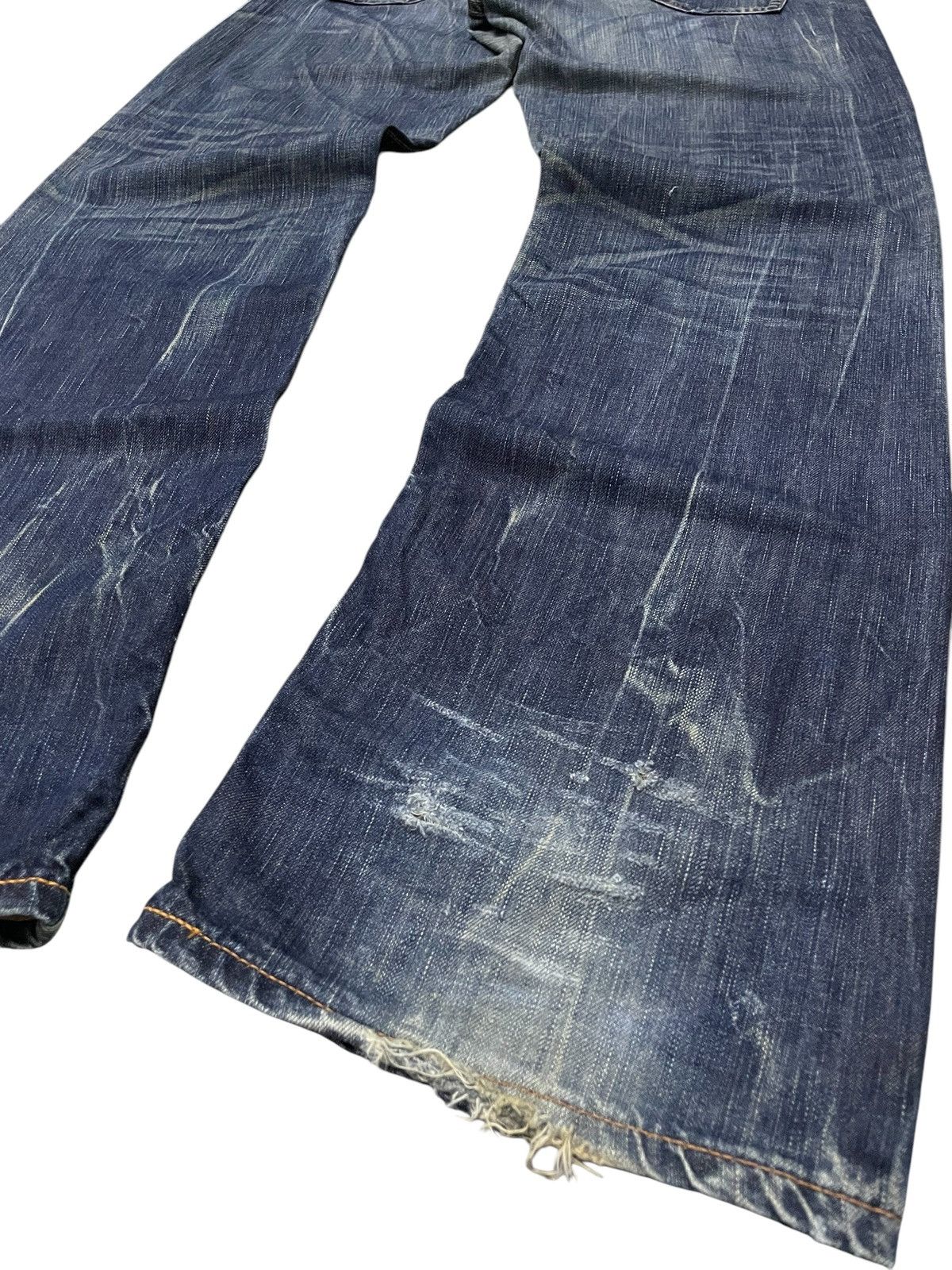 Edwin Rare Edwin 503 Flare Heavy Stitch Multi Colour Denim Jeans Size US 34 / EU 50 - 16 Thumbnail