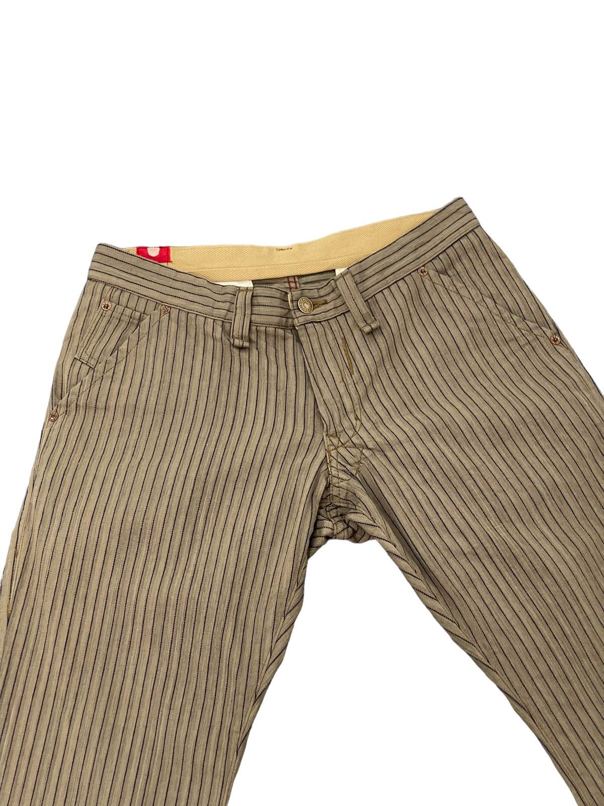 Japanese Brand Flare Jeans Blue Way Japan Wabash Striped Low Rise 8🟦3 Size US 30 / EU 46 - 8 Thumbnail