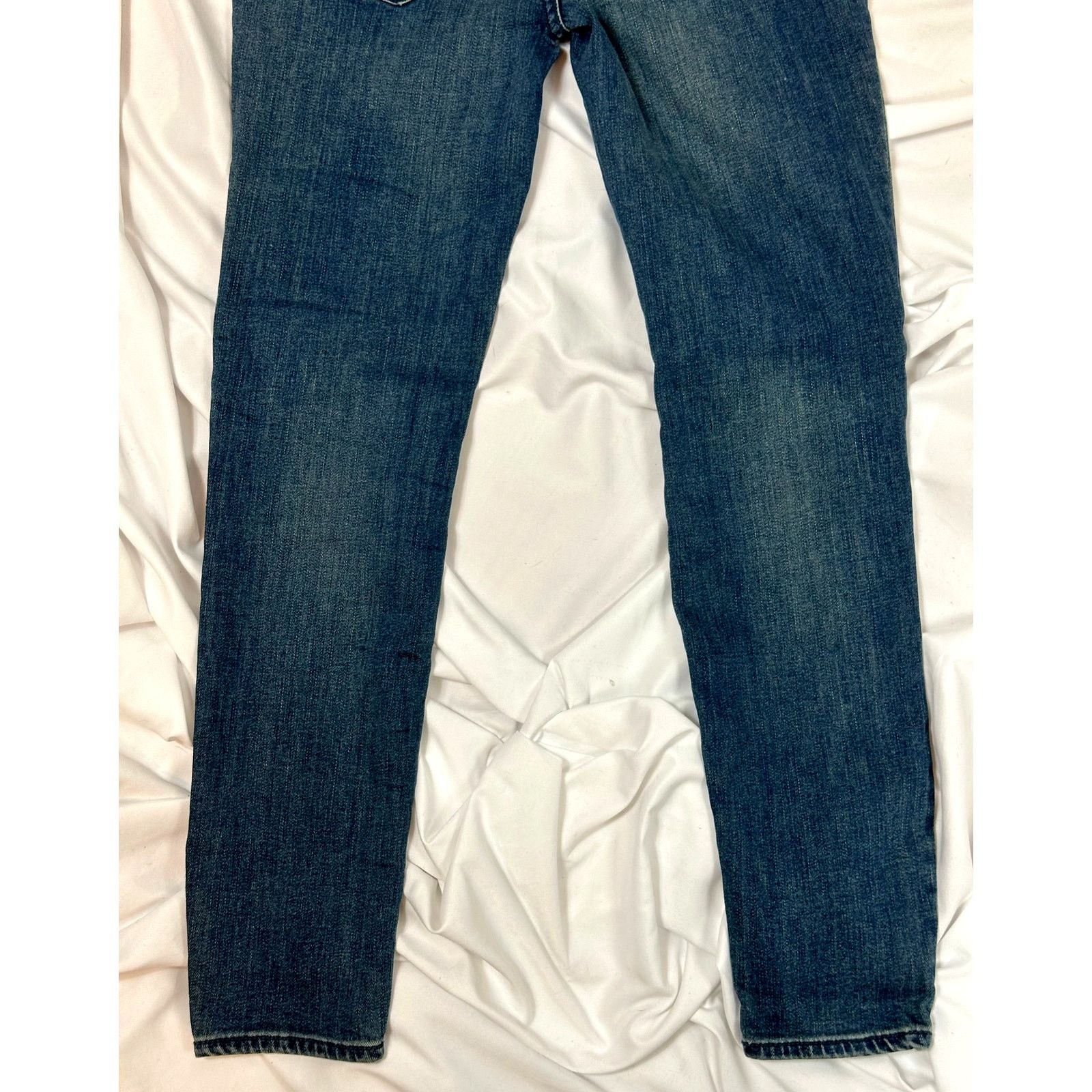 Free People Free People Fishnet-Inlet Skinny Jeans Tupelo Blue 25 Size 25" / US 0 / IT 36 - 18 Thumbnail