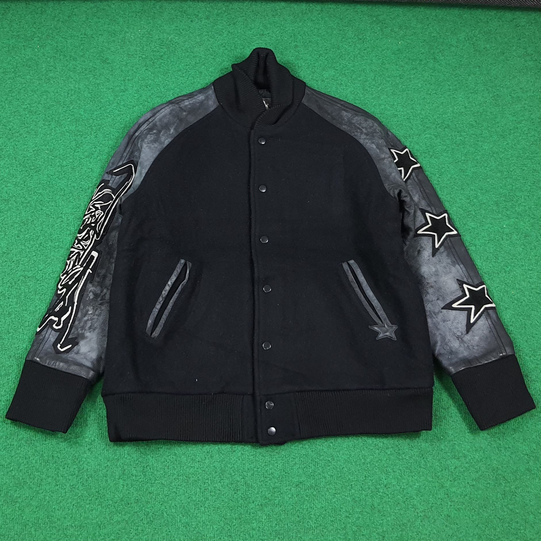 Japanese Brand Vintage Ambivalent Japan Varsity Leather Woll Jacket C278N12 Size US L / EU 52-54 / 3 - 5 Thumbnail