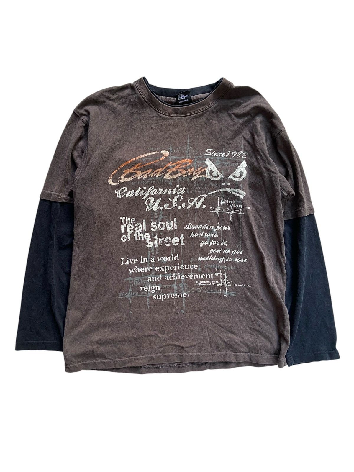 Japanese Brand BAD BOY DOUBLE LAYER LONG SLEEVE Size US L / EU 52-54 / 3 - 1 Thumbnail