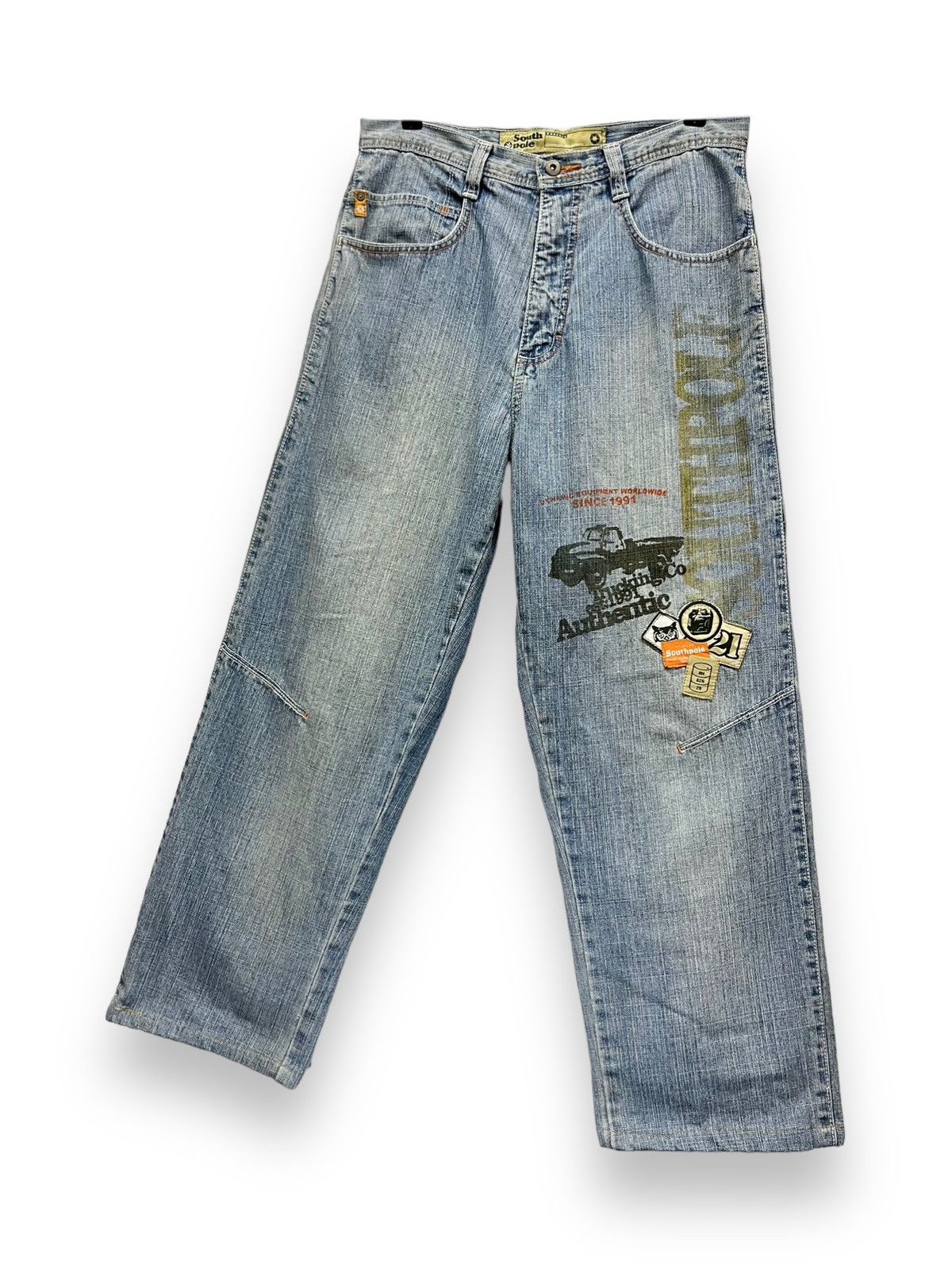 Southpole Vintage Baggy SOUTHPOLE Trucking Co. Authentic Denim Size US 31 - 4 Thumbnail