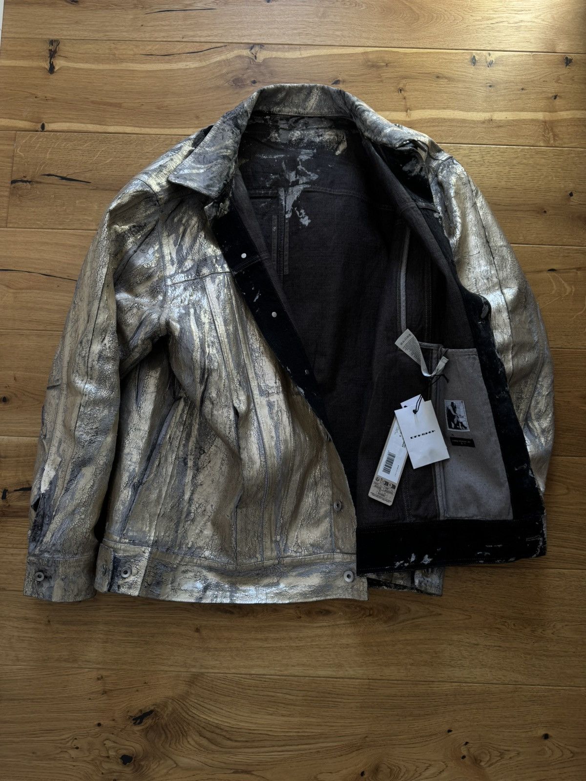 Rick Owens Drkshdw Rick Owens Jumbo Worker Jacket Gold Size US S / EU 44-46 / 1 - 2 Thumbnail