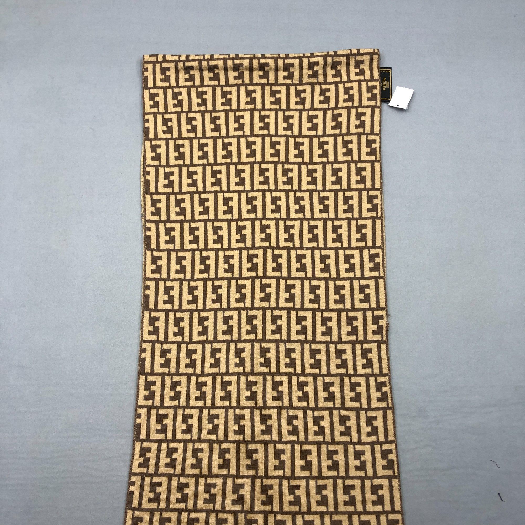 Fendi Vintage Fendi Scarf Muffler Wool FF Zucca Monogram Scarves Size ONE SIZE - 4 Thumbnail