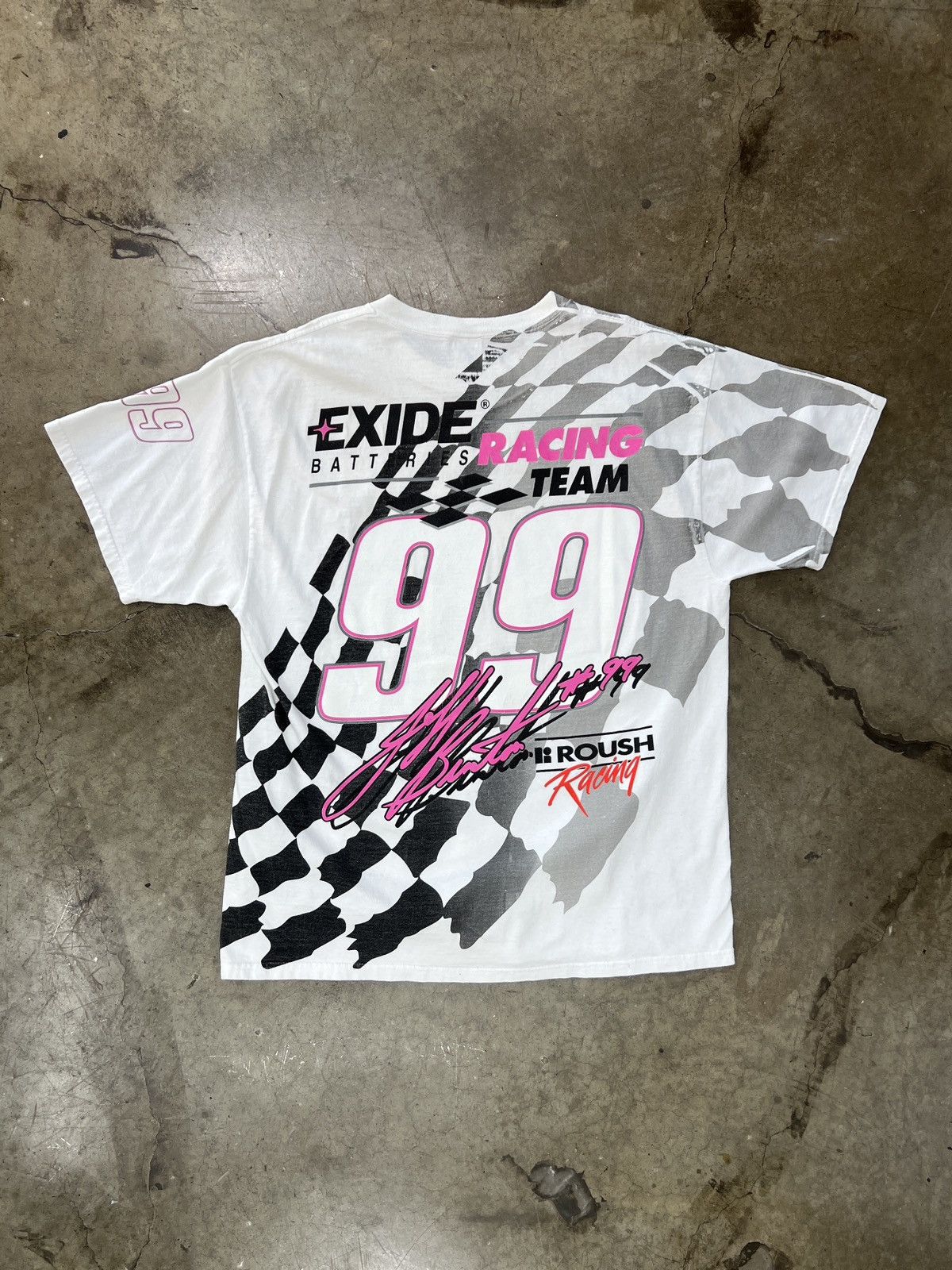 NASCAR Vintage AOP NASCAR 90s Exide Jeff Burton Racing Ford Tee XL Size US XL / EU 56 / 4 - 5 Thumbnail