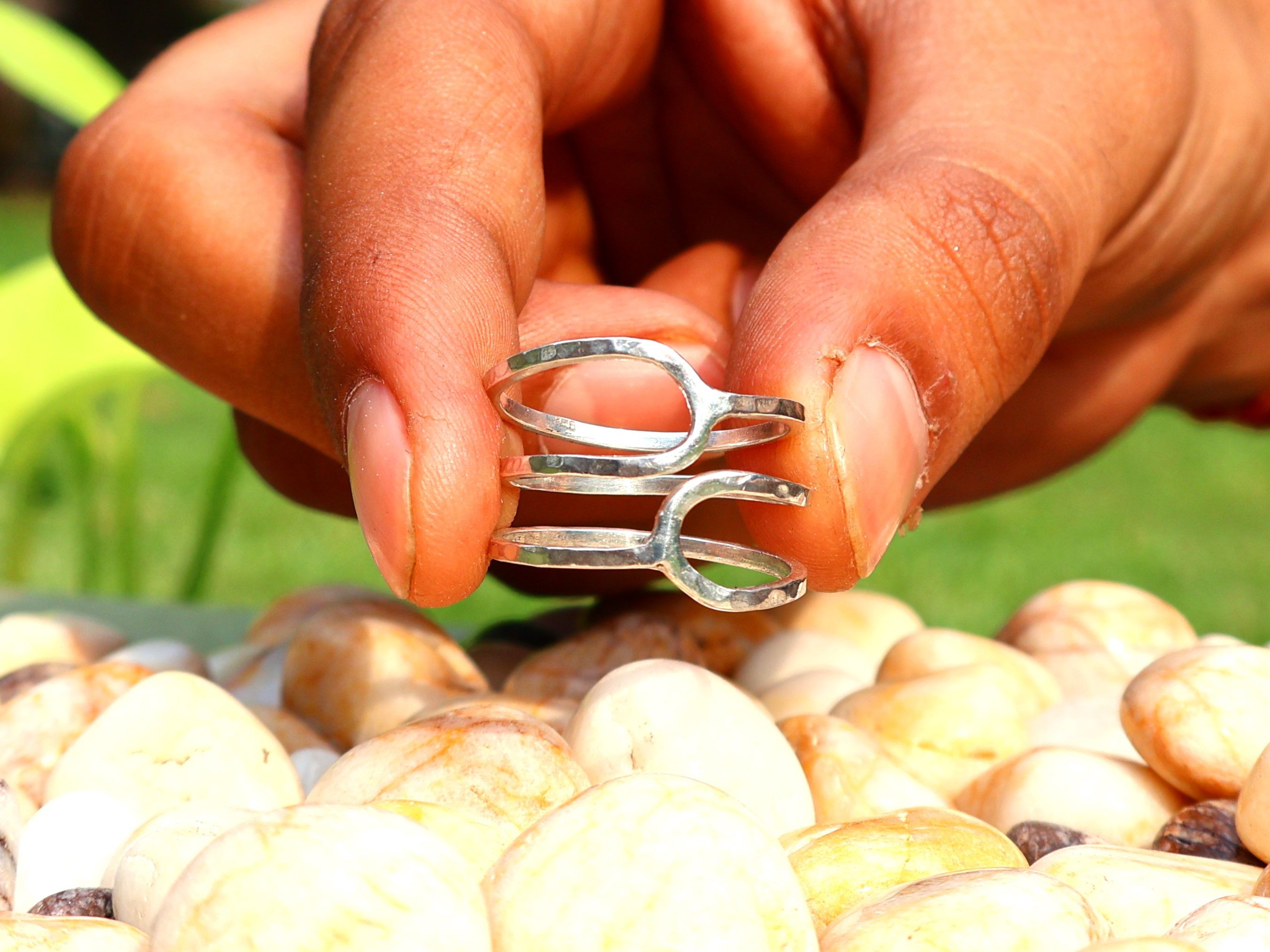 Handmade Hammered Spiral Ring, 925 Sterling Silver, Handmade Ring, Size ONE SIZE - 6 Thumbnail