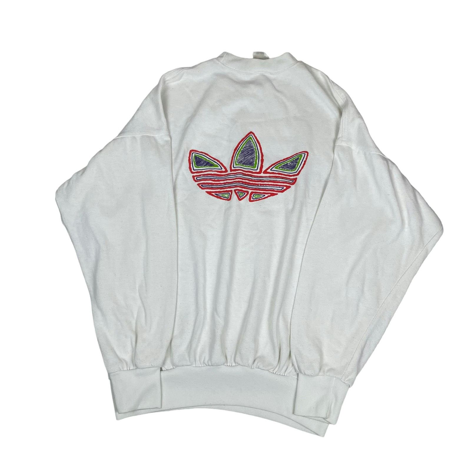 Adidas × Vintage Vintage Adidas Men's Double Essential Logo Sweatshirt M Size US M / EU 48-50 / 2 - 8 Thumbnail