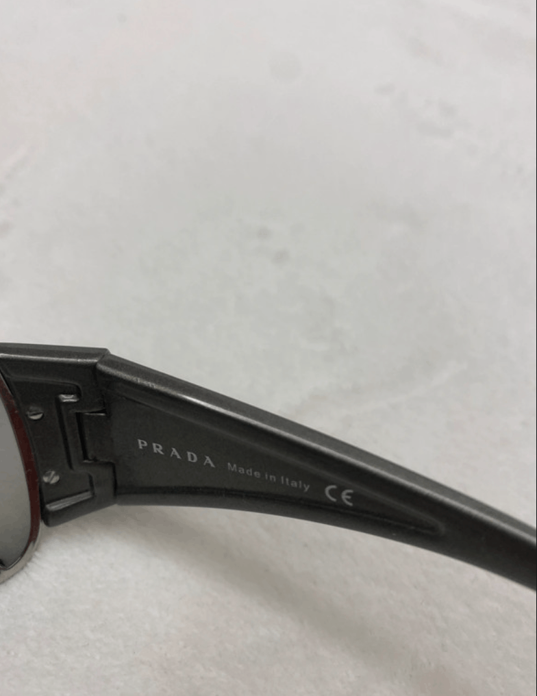 Prada × Vintage PRADA Sunglasses Rectangle Wrap Shield Metal Symbole Sport Size ONE SIZE - 3 Thumbnail