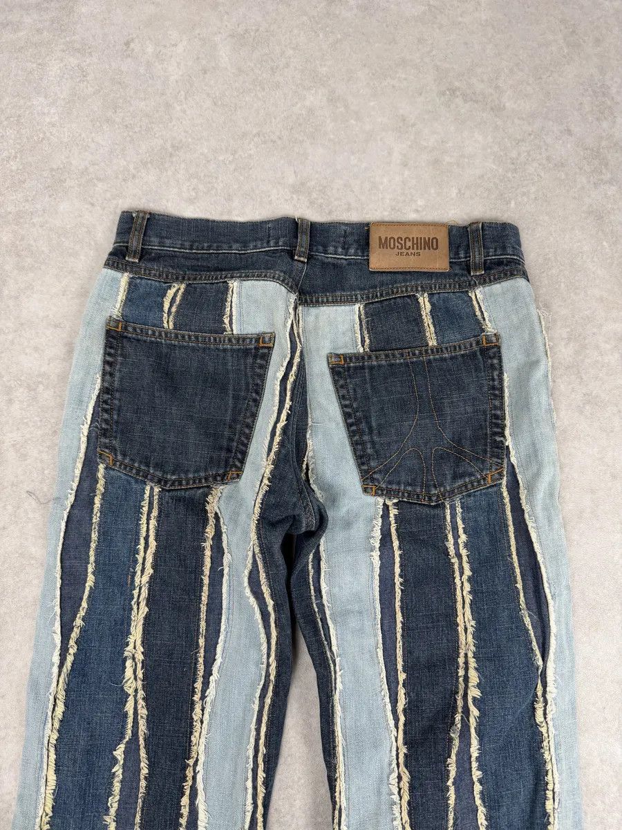 Moschino 2000s Moschino Denim Lines Blue Destroyed Jeans Size US 30 / EU 46 - 9 Thumbnail