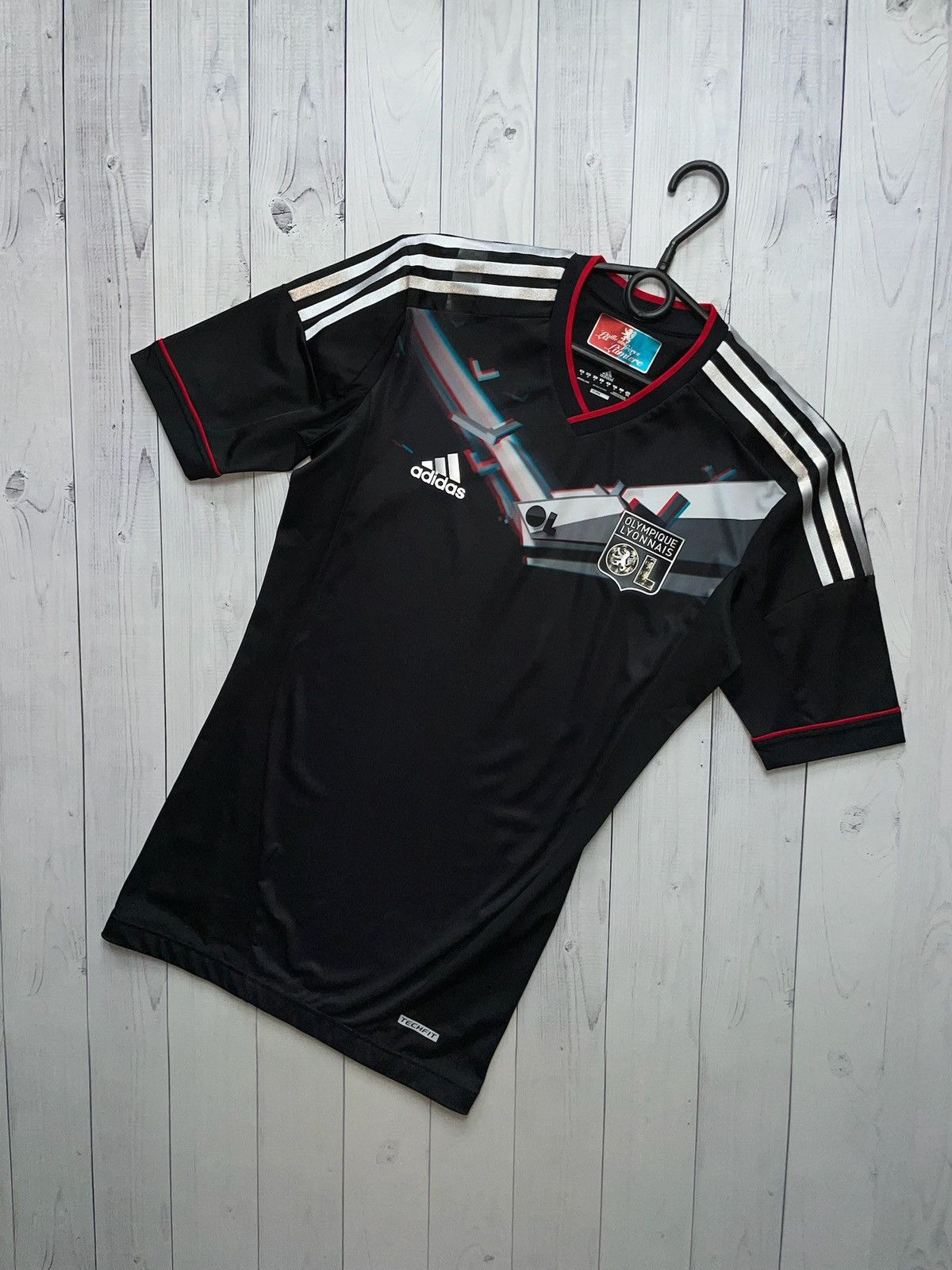 Adidas × Vintage Vintage adidas Olympique Lyonnais soccer jersey rare black M Size US M / EU 48-50 / 2 - 1 Thumbnail