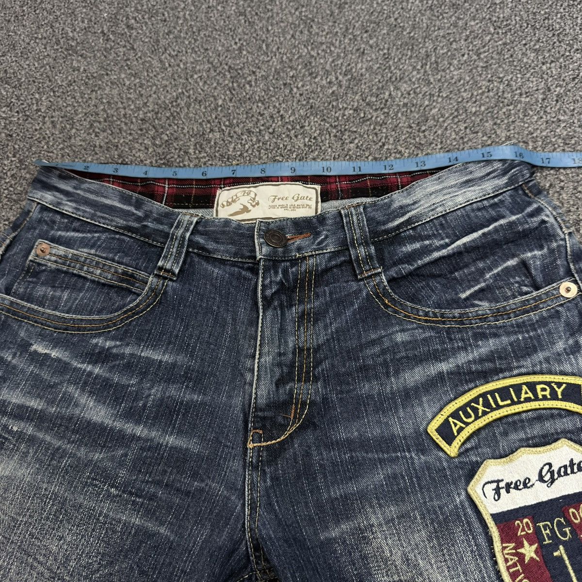 Seditionaries Vintage Japanese Patch Work Free Gate Whisker Clawmark Denim Size US 32 / EU 48 - 18 Thumbnail