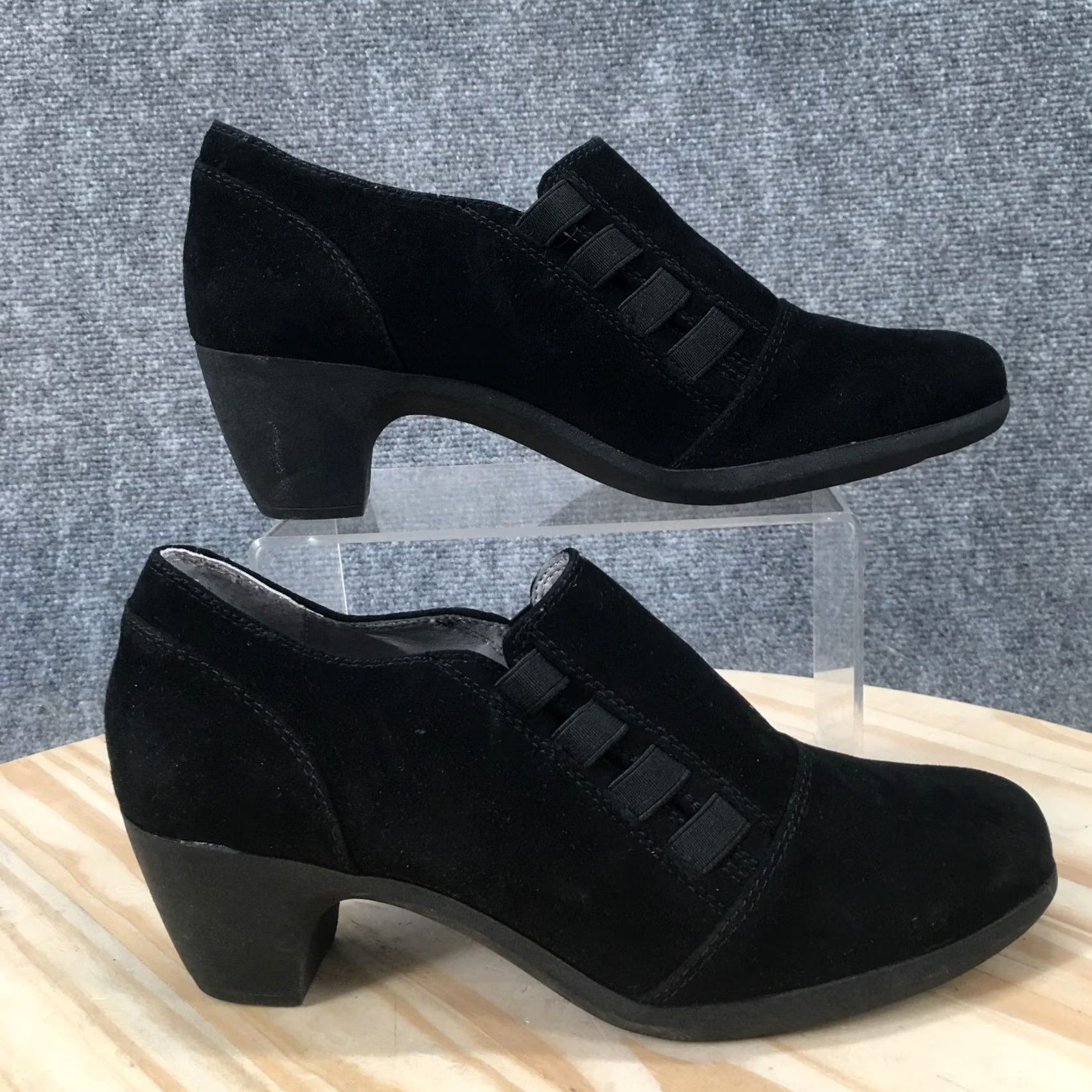 Vintage Cliffs by White Mountain Arielle Boots Womens 8 Slip On Low Ankle Bootie Black Size US 8 / IT 38 - 2 Thumbnail