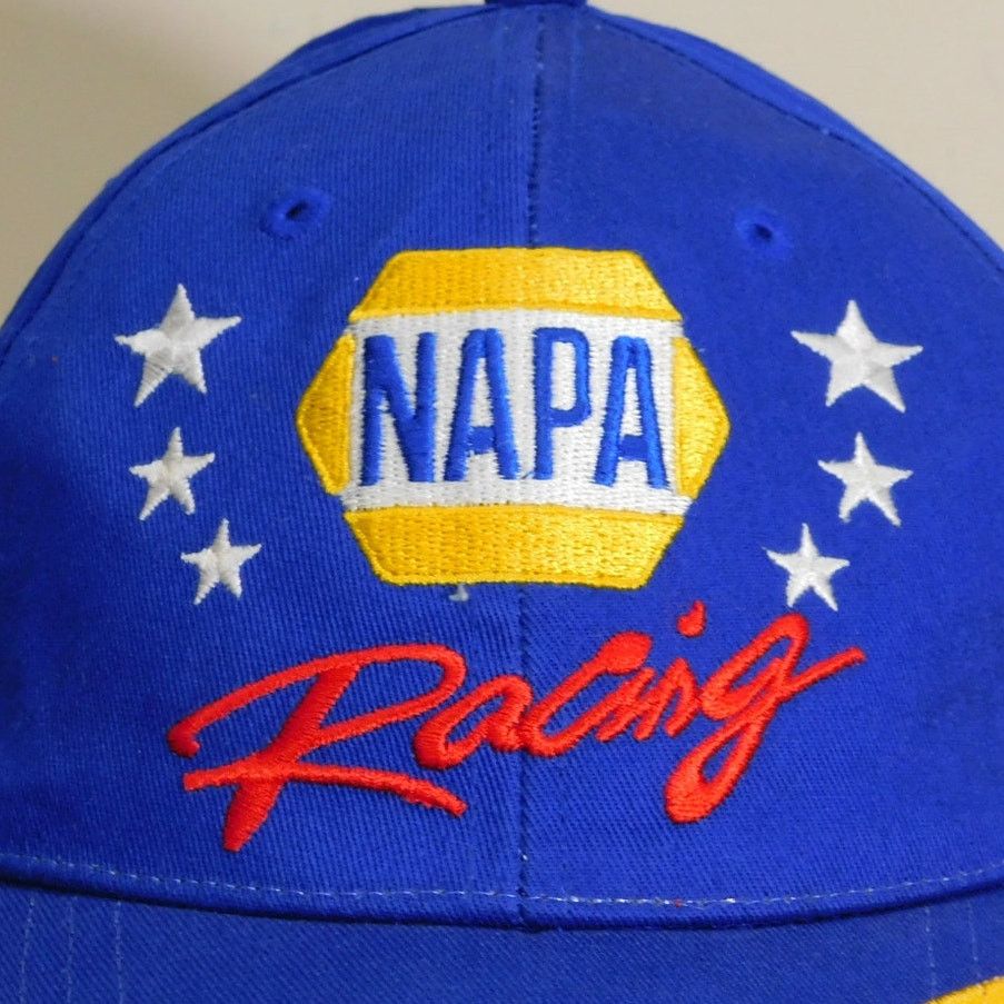 NASCAR NAPA Racing Michael Waltrip Patriotic USA Flag Hat NASCAR Size ONE SIZE - 2 Thumbnail