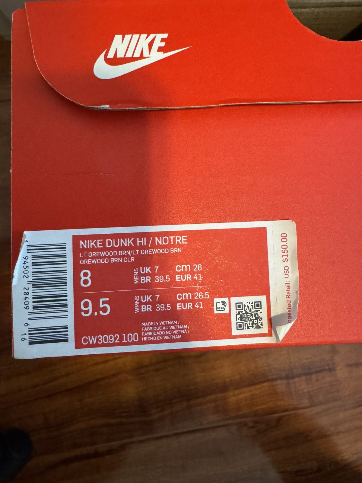 Nike NOTRE x NIKE DUNK HI EXCLUSIVE Size US 8 / EU 41 - 5 Thumbnail