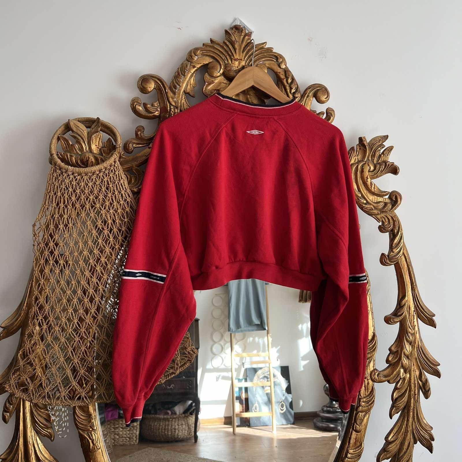 Umbro × Vintage Vintage Umbro Red Sweater 90s Sz M Size M / US 6-8 / IT 42-44 - 2 Thumbnail