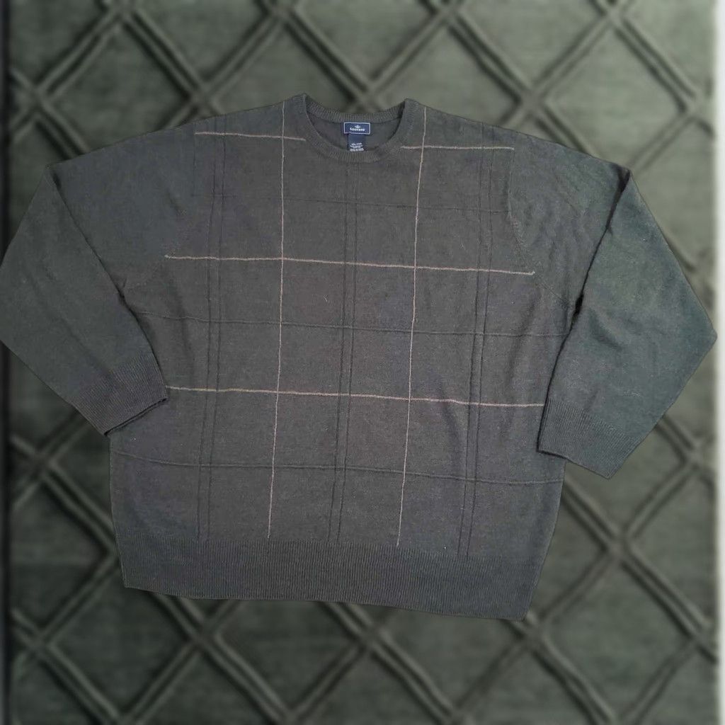 Dockers DOCKERS Men Long Sleeve Crew Neck Sweater - Gray 2XL Lightweight Knit Pullover, Regular Fit, Solid, Business Casual Workwear Size US XXL / EU 58 / 5 - 1 Thumbnail