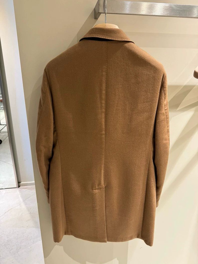 Loro Piana LORO PIANA Men's leisure cashmere water ripple camel coat Size US L / EU 52-54 / 3 - 7 Thumbnail