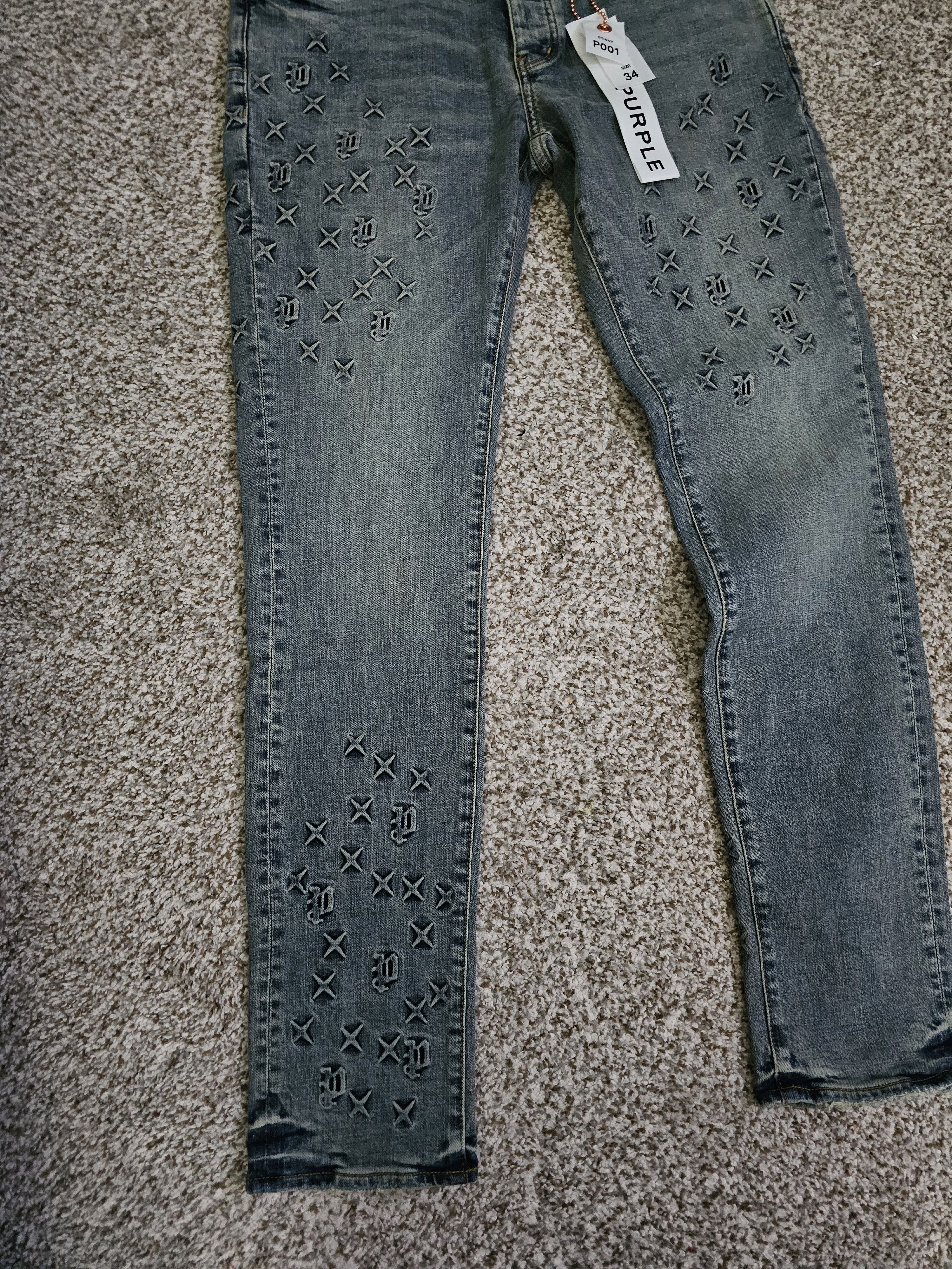 Purple Brand Purple Special Edition Monogram Jeans Size US 34 / EU 50 - 3 Thumbnail