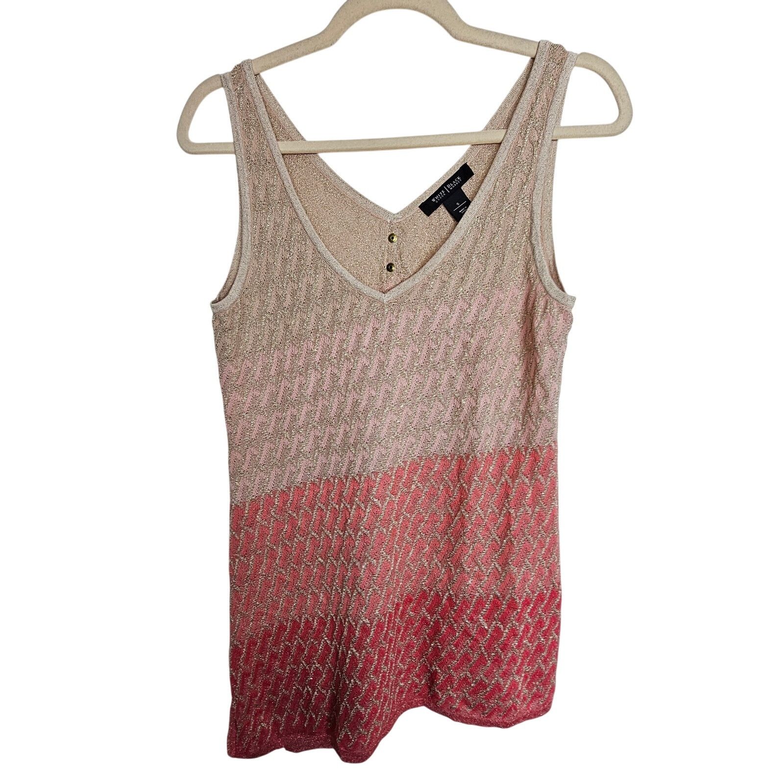 White House Black Market White House Black Market Blouse Tank Top Sweater S Pink Size S / US 4 / IT 40 - 1 Thumbnail