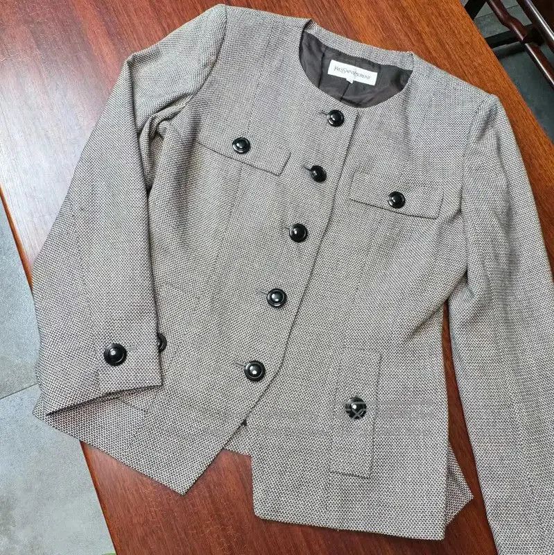 Yves Saint Laurent Yves Saint Laurent Colorblock Wool Cardigan . Size XXS / US 00 / IT 34 - 3 Thumbnail