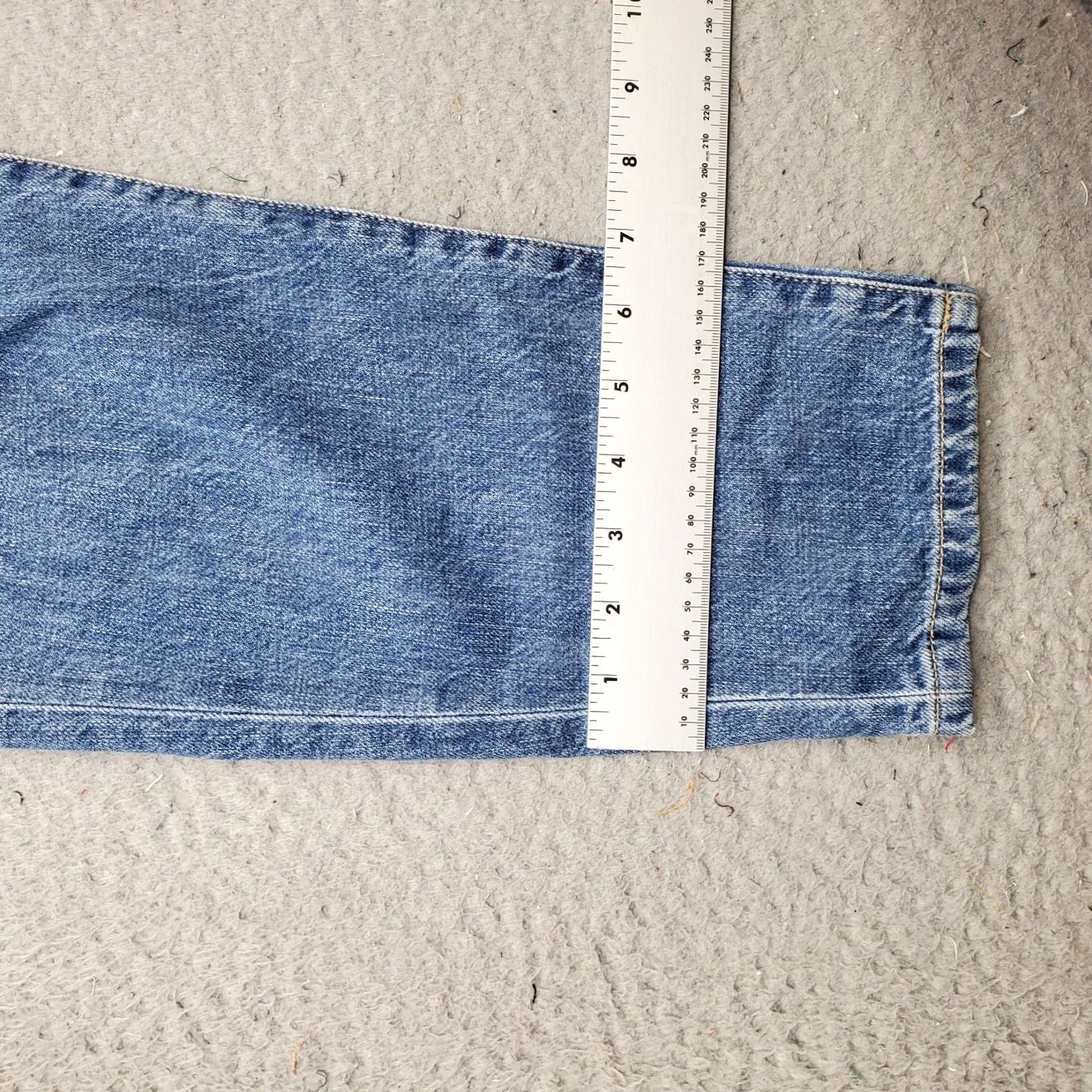 Vintage KanCan Womens Jeans 11 Distressed Skinny Blue Denim 29.5 Inseam Regular 33.5 Waist 5-Pocket Style Stretch Fashion Mens Womens Boys Girls Size 32" / US 10 / IT 46 - 5 Thumbnail