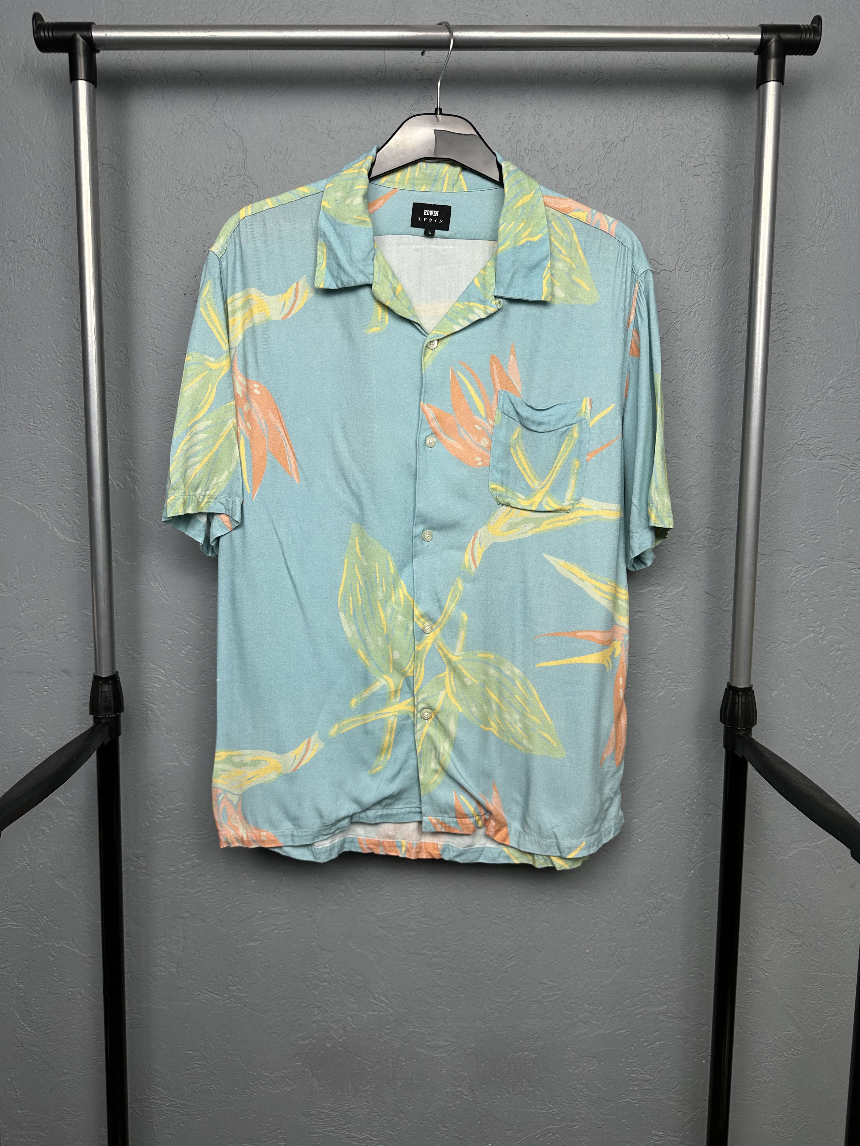 Edwin Edwin Mens Resort Hawaiian Shirt Size US L / EU 52-54 / 3 - 1 Thumbnail