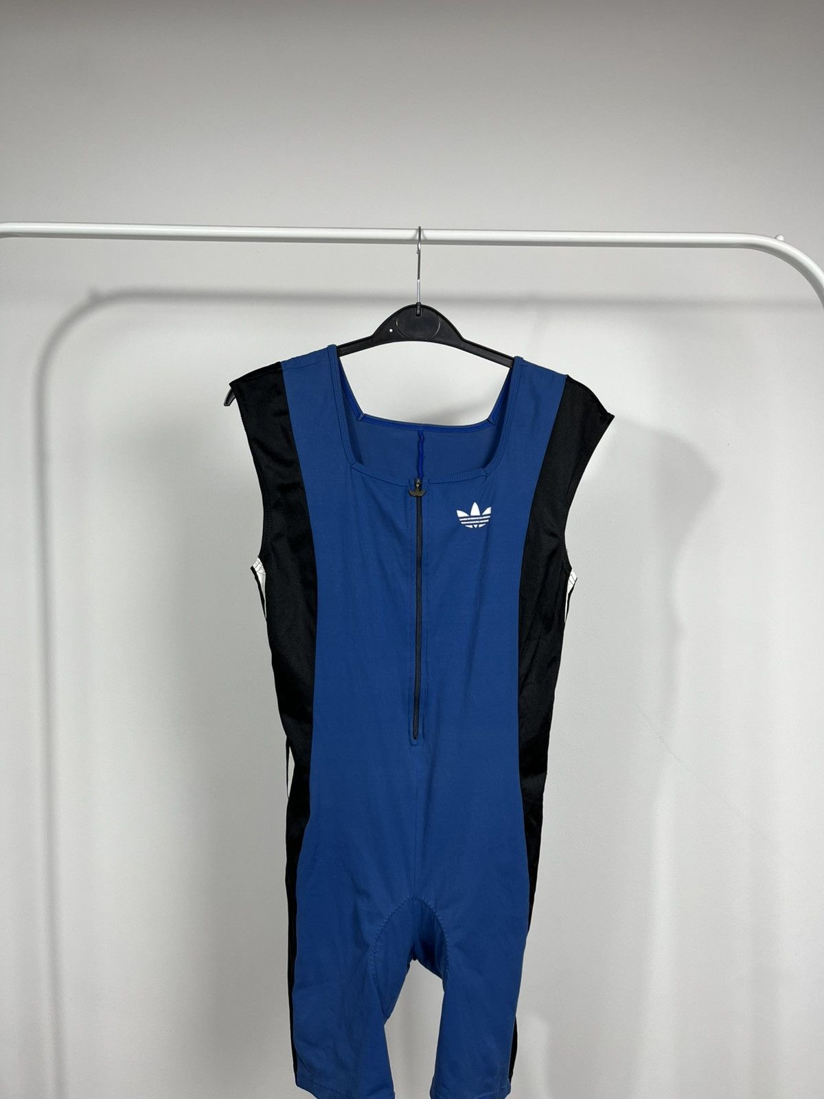 Adidas Vintage Adidas cycling skinsuit blue black triathlon suit 40 Size US S / EU 44-46 / 1 - 2 Thumbnail