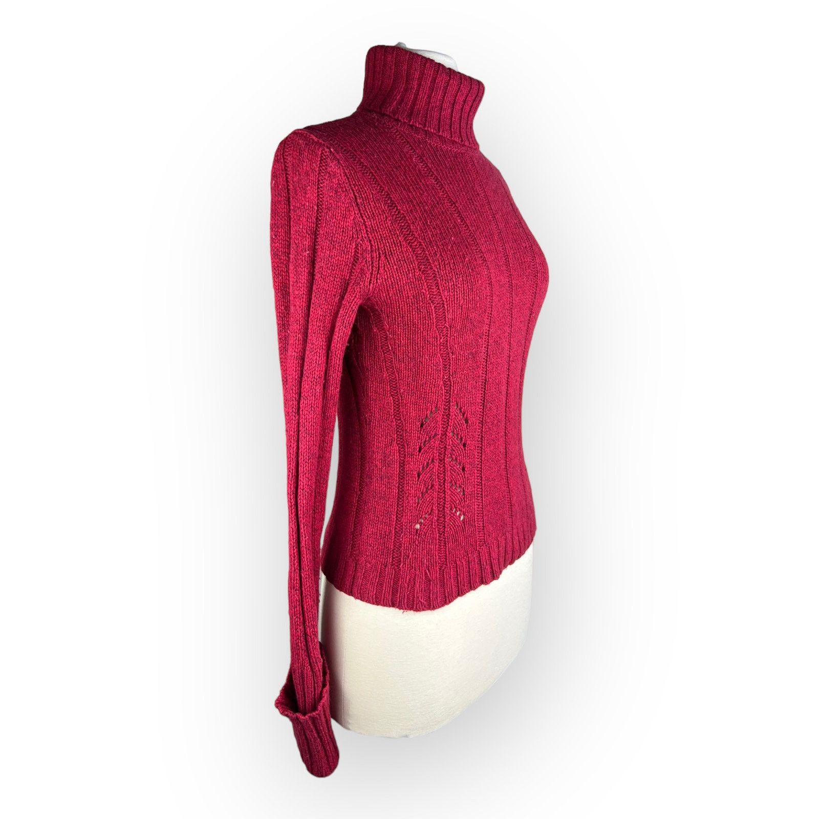 Express Vintage Express Red Turtleneck Sweater | Y2K Size S / US 4 / IT 40 - 10 Thumbnail