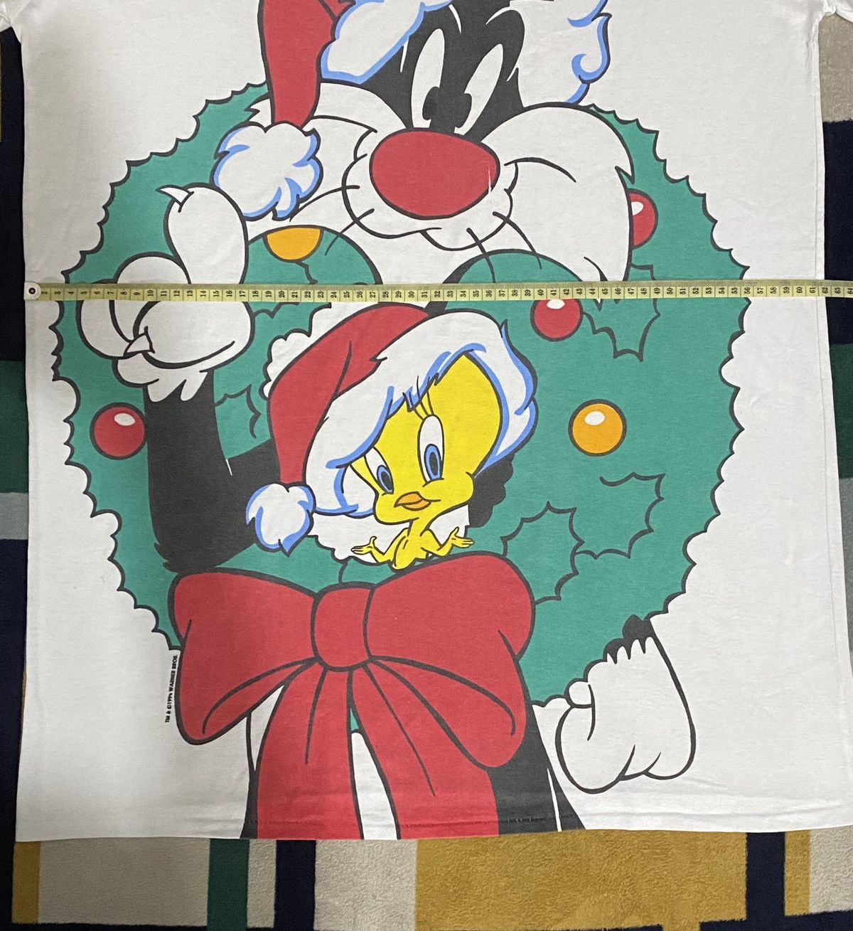 Vintage 1994 Looney Tunes Sylvester Tweety Christmas Vintage Tee Size US XL / EU 56 / 4 - 6 Thumbnail