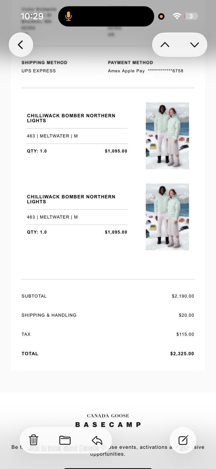 Canada Goose Canada Goose Chilliwack Bomber Northern Lights Meltwater M Size US M / EU 48-50 / 2 - 8 Thumbnail