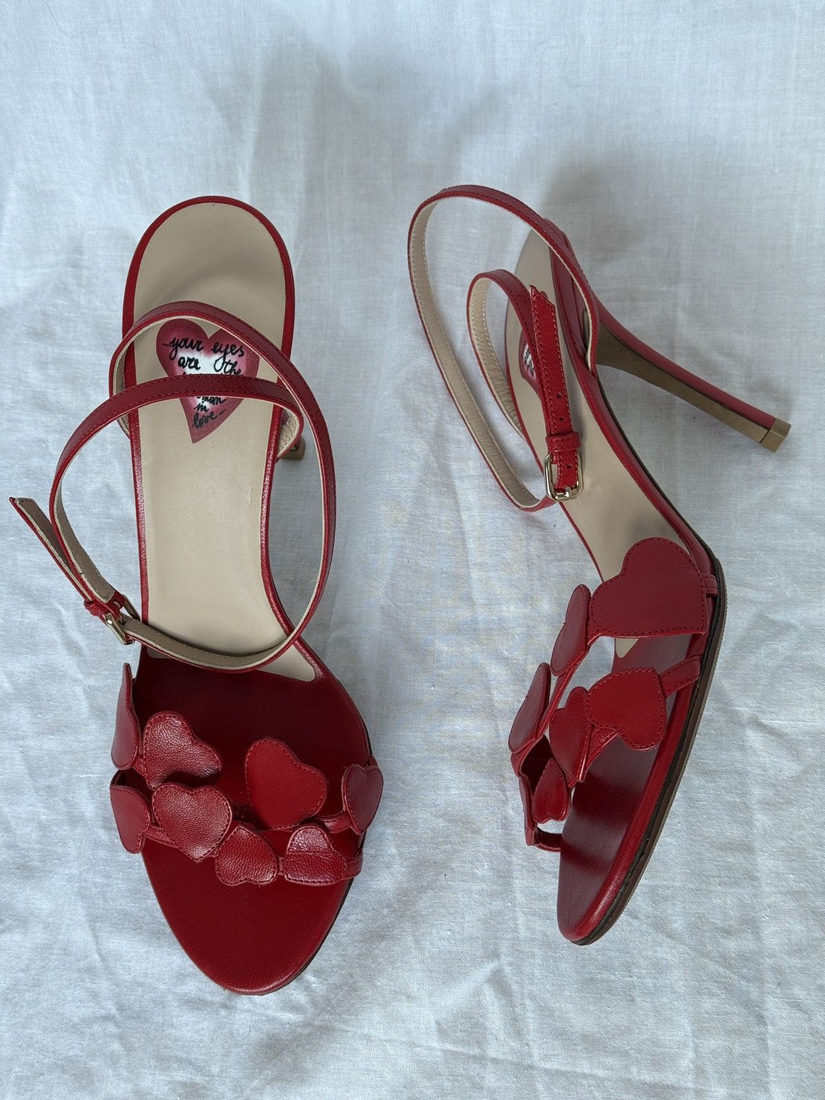 Valentino Iconic Valentino Garavani L’ Amour Hearts Heels Sandals Size US 7 / IT 37 - 1 Thumbnail