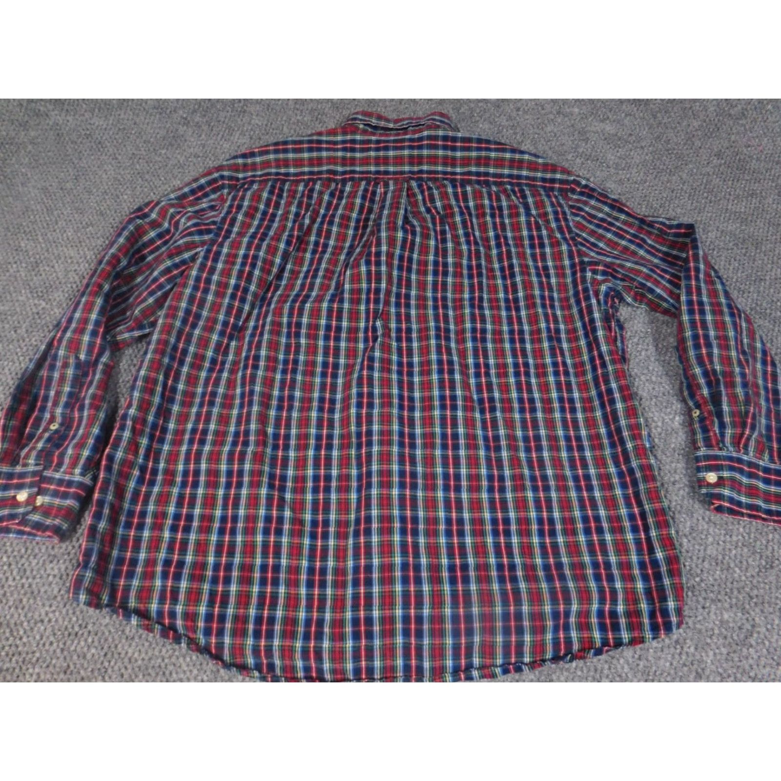 Izod Izod Mens Shirt XL Red Plaid Button-Down Long Sleeve Collar Classic Buttons Knit Breathable Casual Regular Size US XL / EU 56 / 4 - 6 Thumbnail